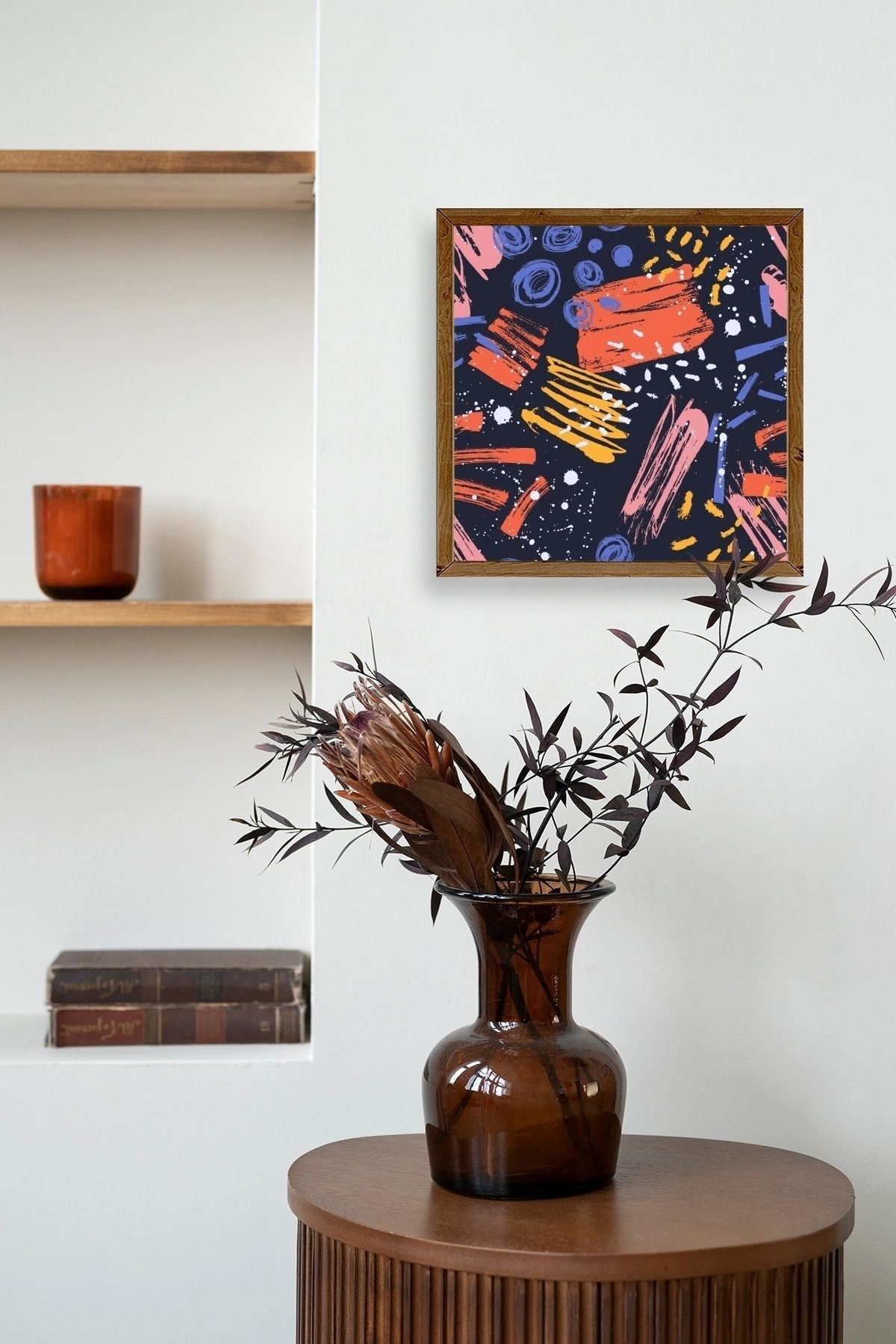 Modern Ahşap Çerçeveli Tablo 42 x 42