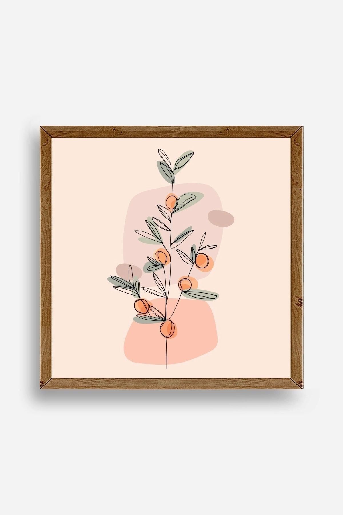 Çiçek Ahşap Çerçeveli Tablo 42 x 42