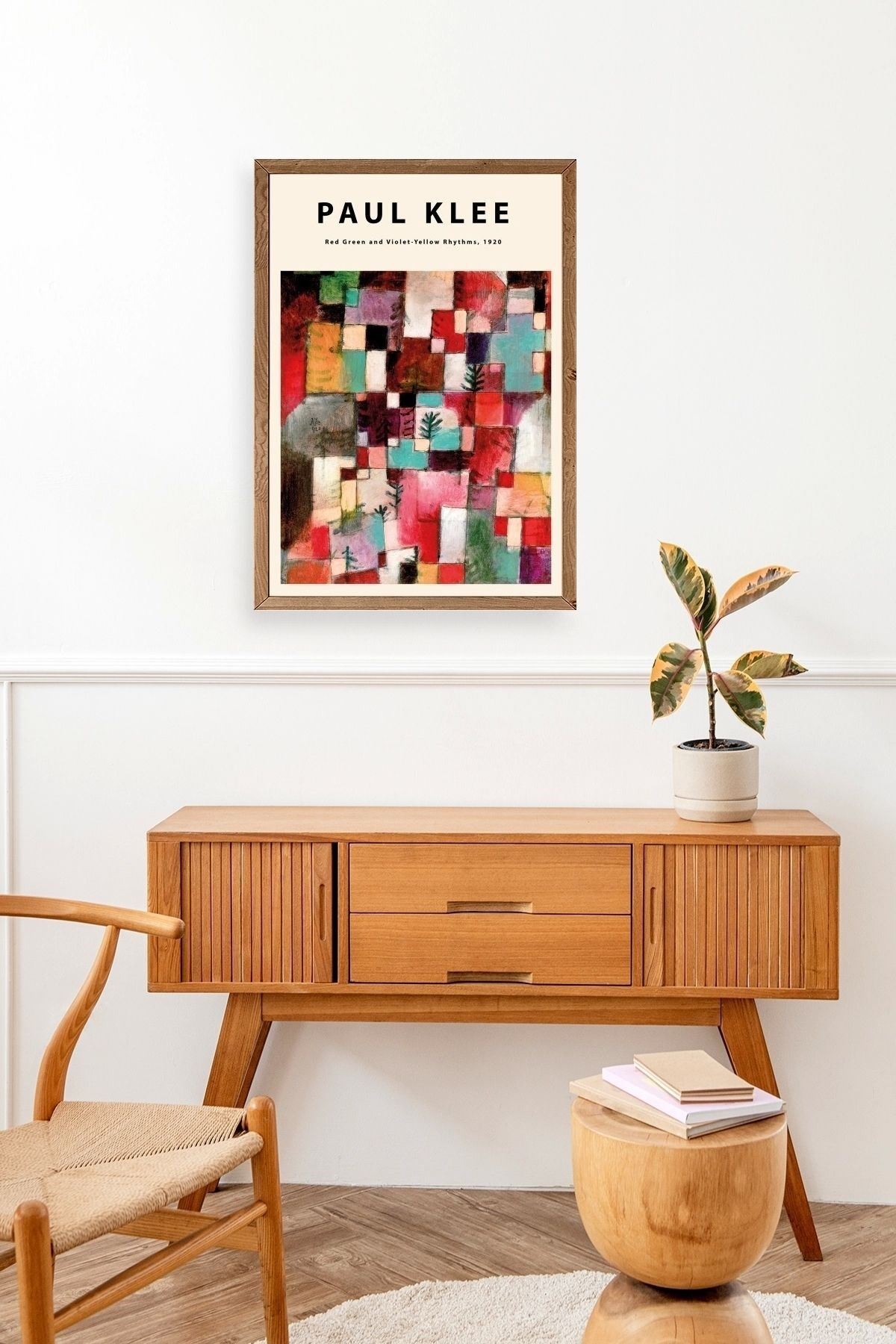 Paul Klee Ahşap Çerçeveli Tablo 30 x 42