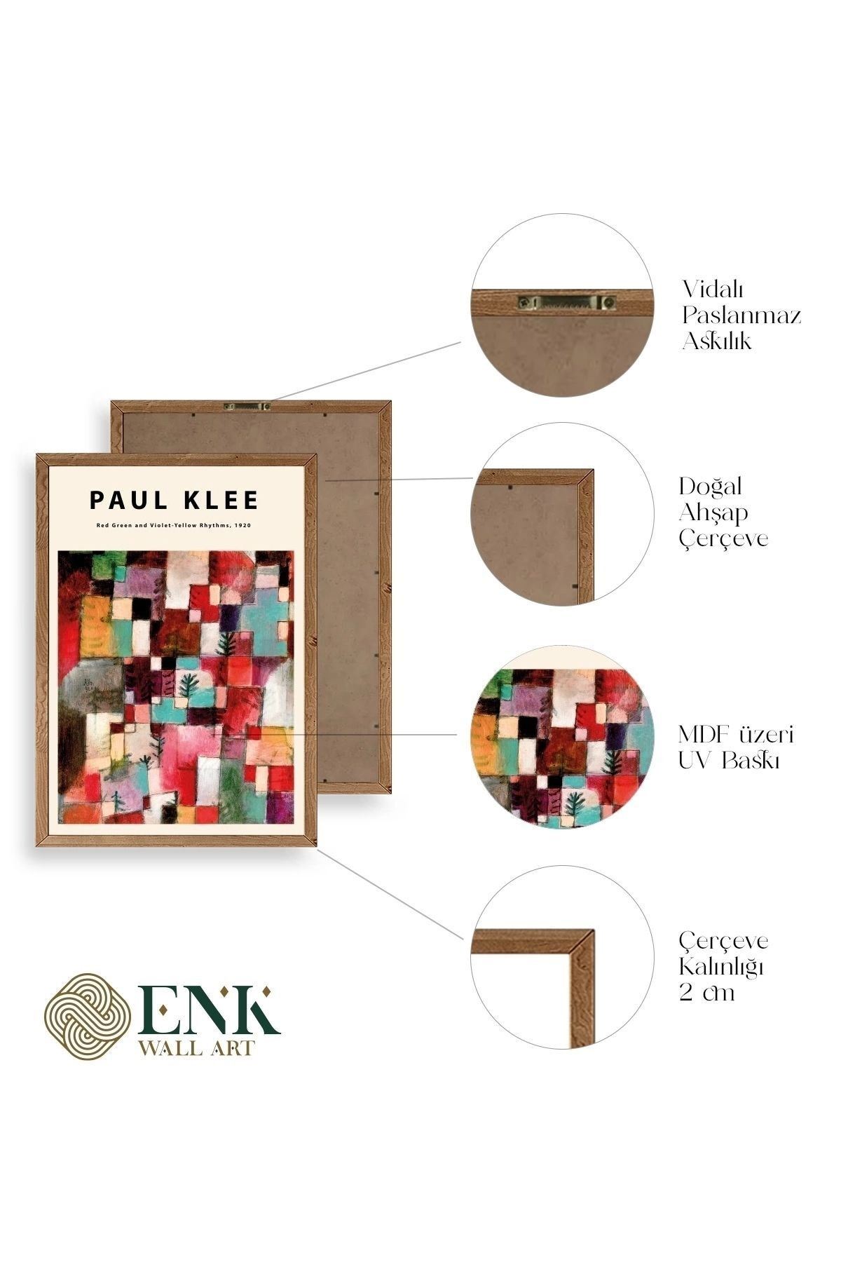 Paul Klee Ahşap Çerçeveli Tablo 50 x 70