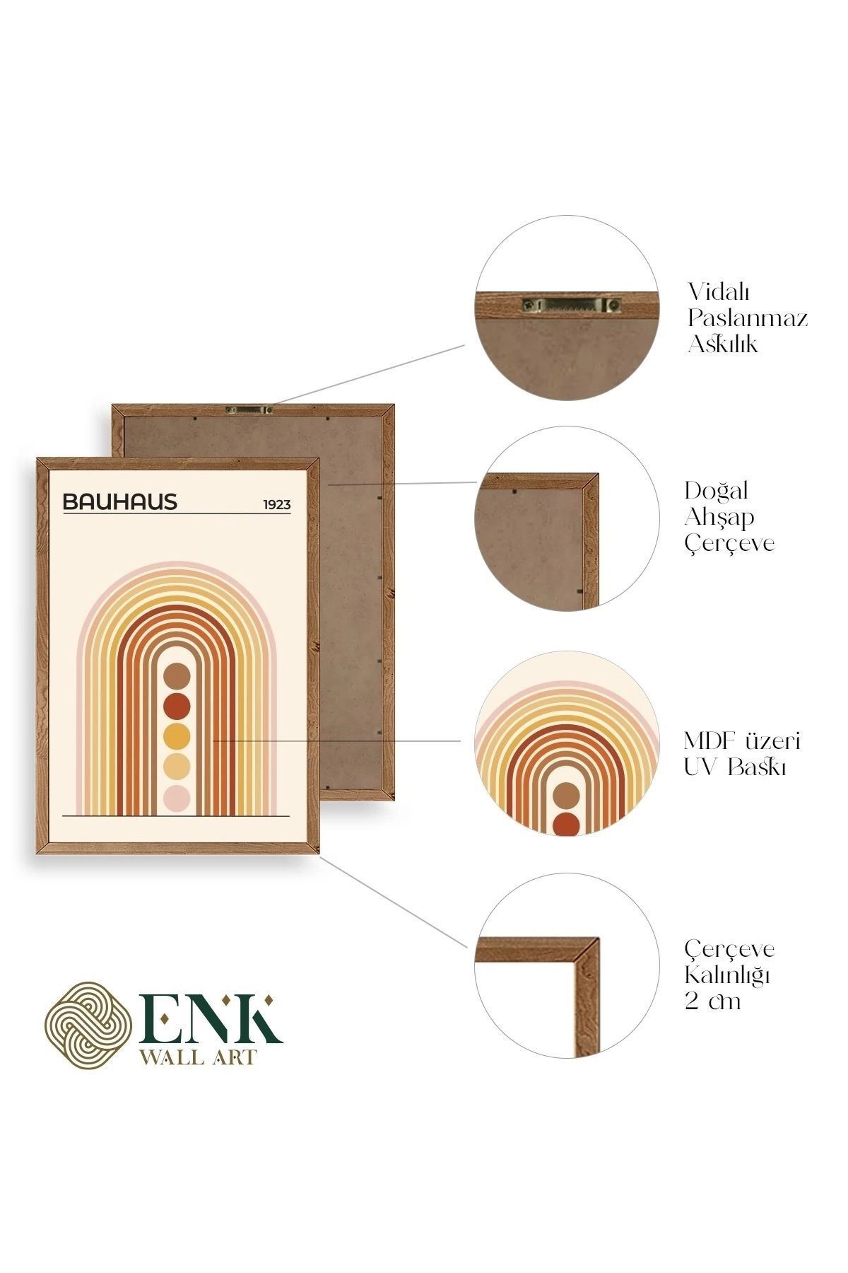 Bauhaus Ahşap Çerçeveli Tablo 23 x 30
