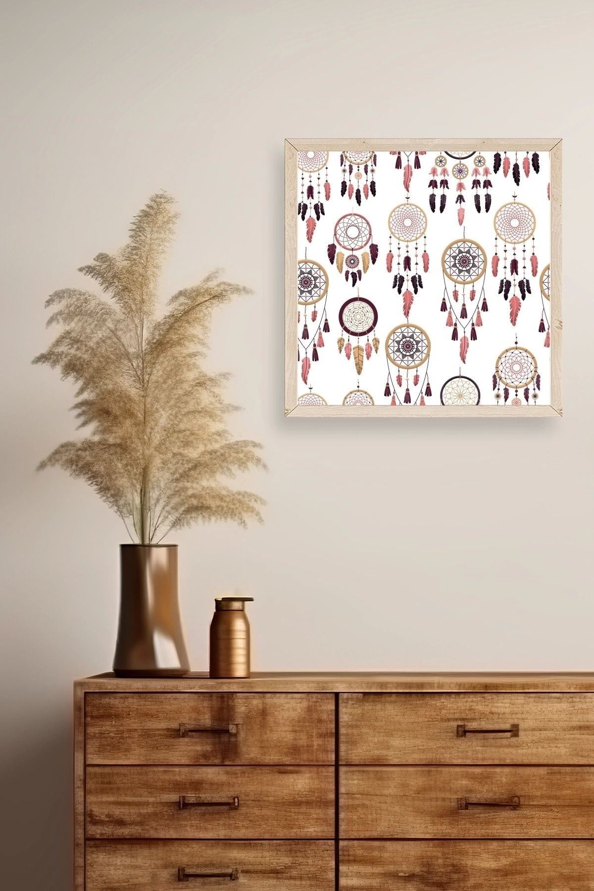 Rüya Kapanı Ahşap Çerçeveli Tablo 50 x 50