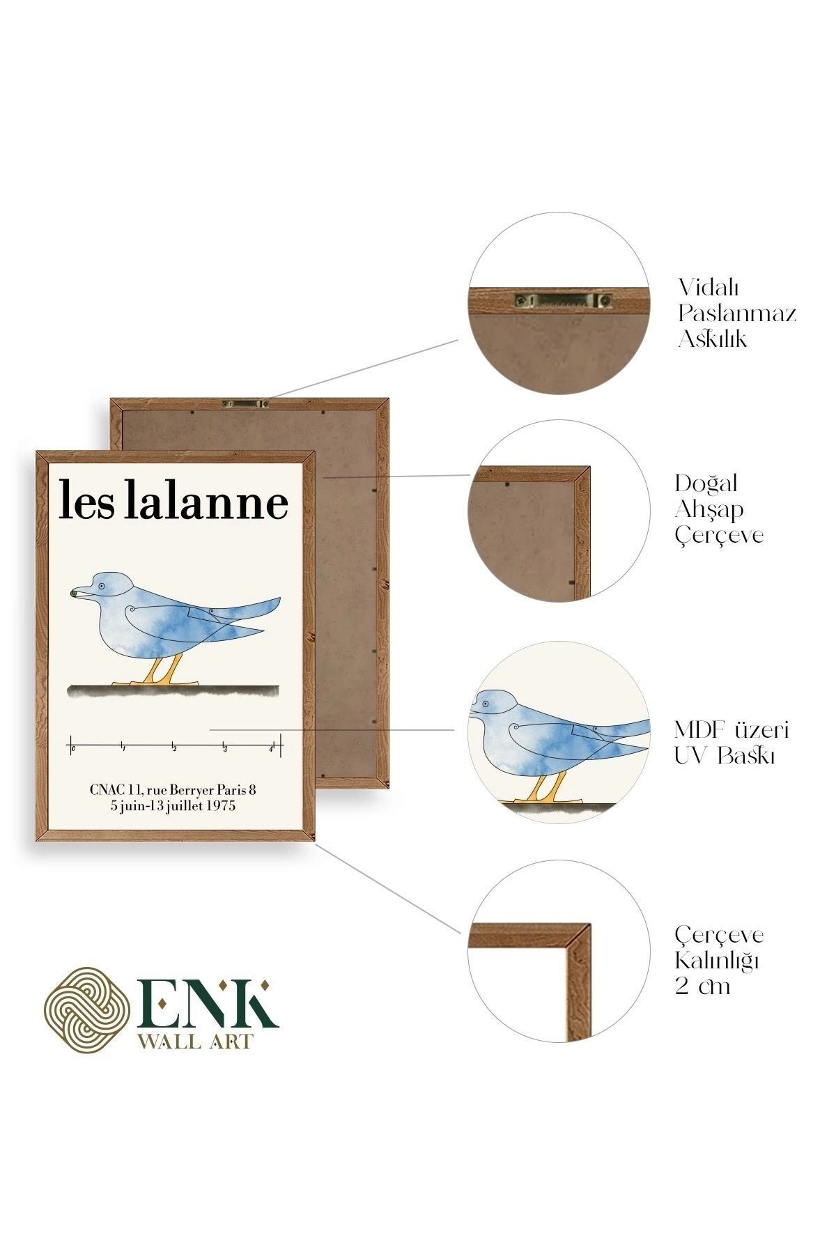 Les Lalanne Ahşap Çerçeveli Tablo 23 x 30