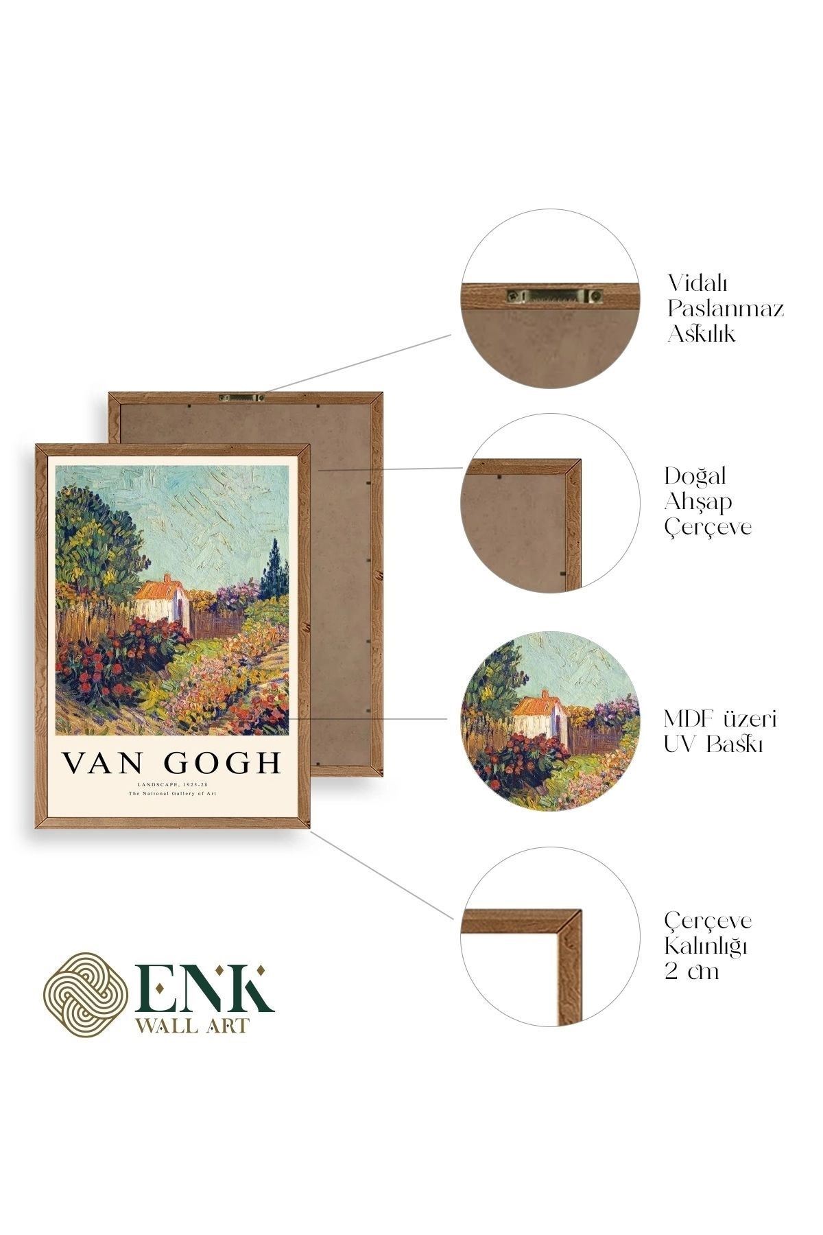 Van Gogh Ahşap Çerçeveli Tablo 17 x 23