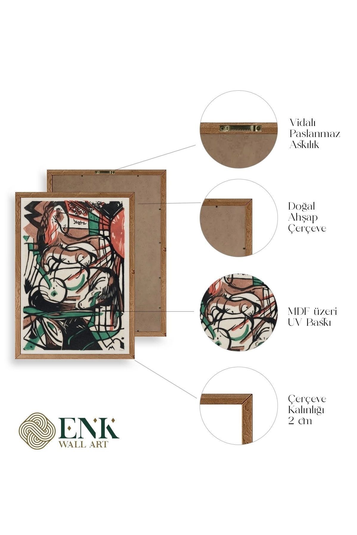 Franz Marc Ahşap Çerçeveli Tablo 30 x 42