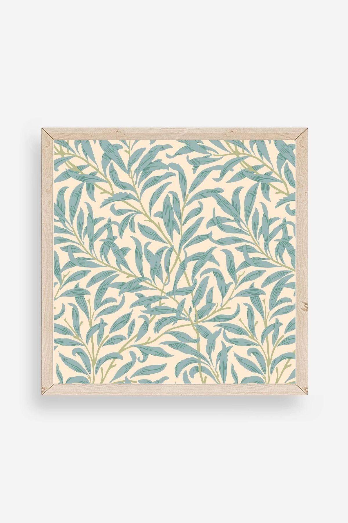 Yaprak Ahşap Çerçeveli Tablo 50 x 50