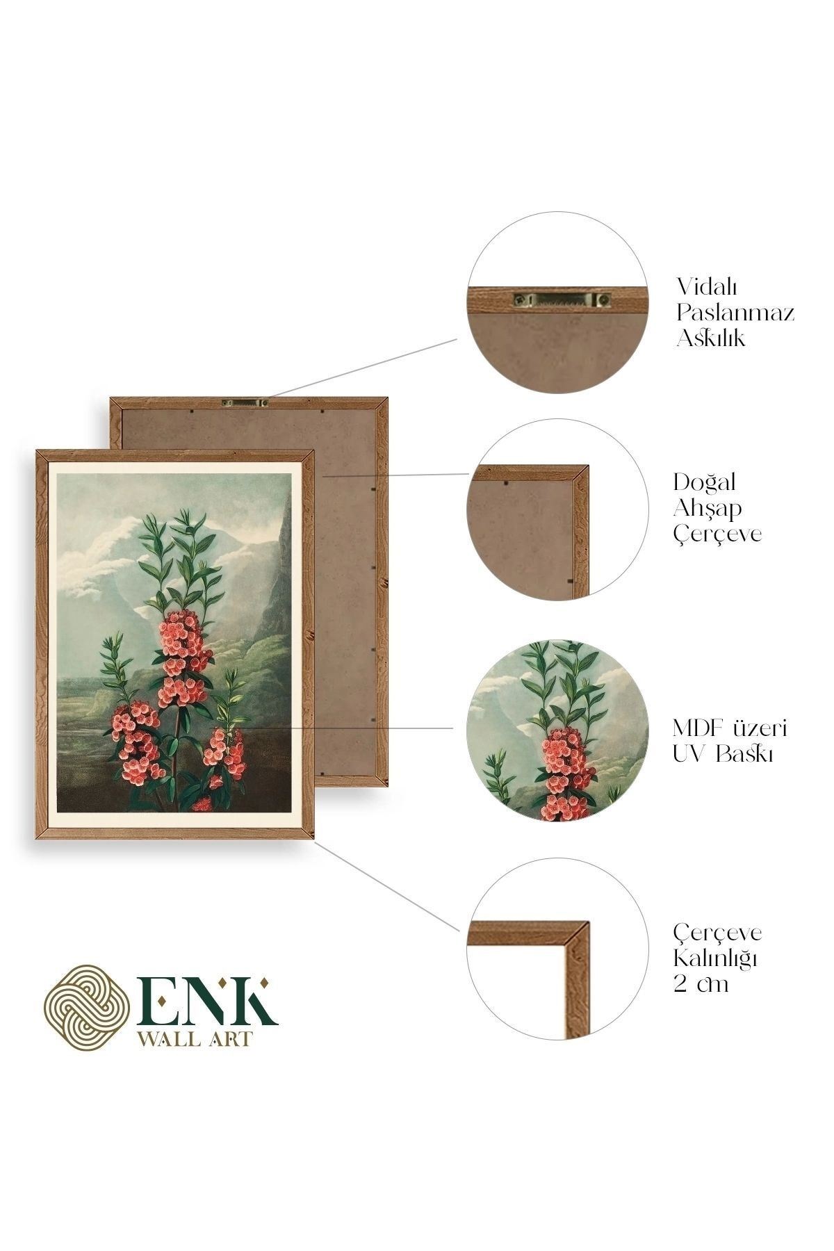 Narrow-Leaved Kalmia Ahşap Çerçeveli Tablo 17 x 23