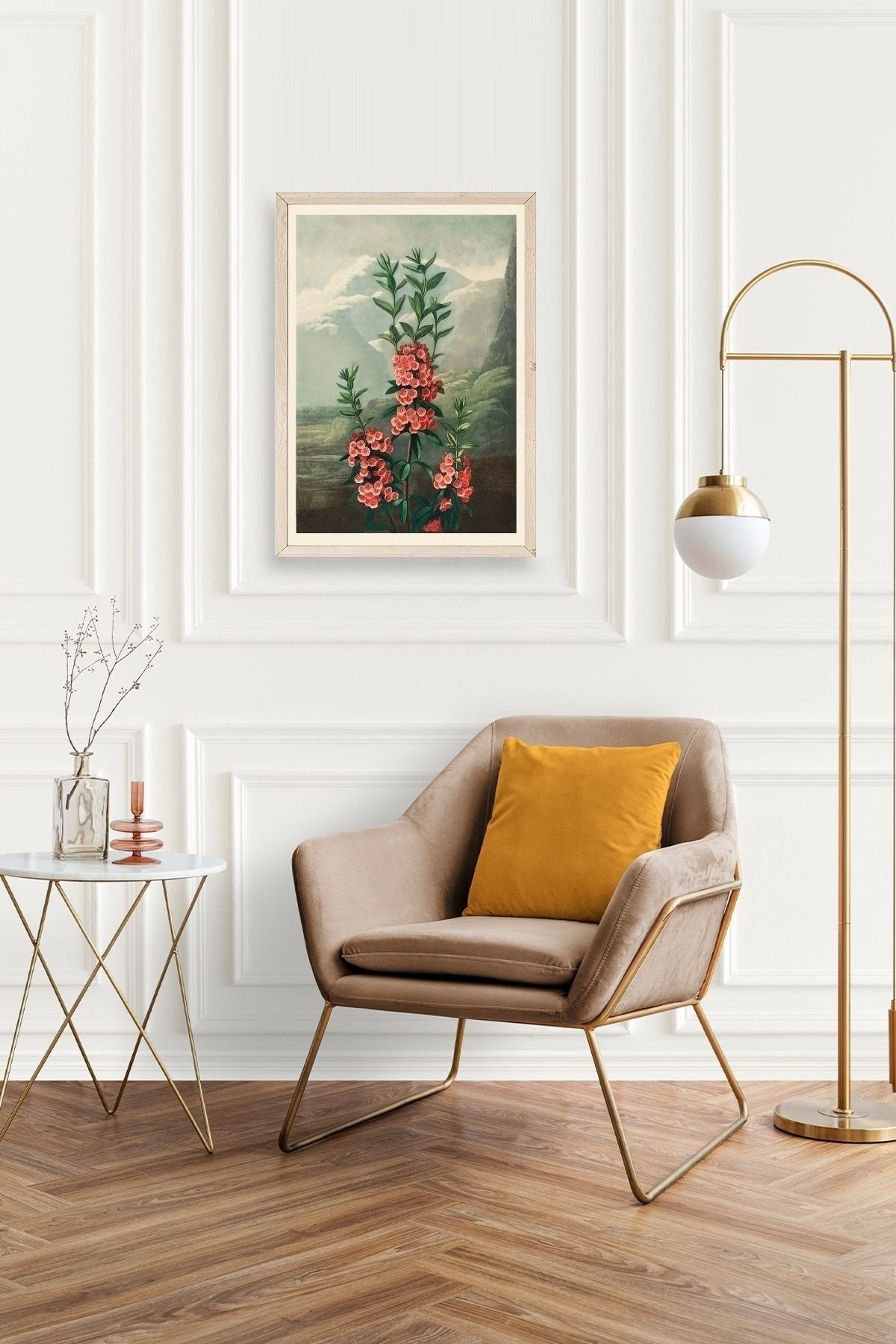 Narrow-Leaved Kalmia Ahşap Çerçeveli Tablo 50 x 70