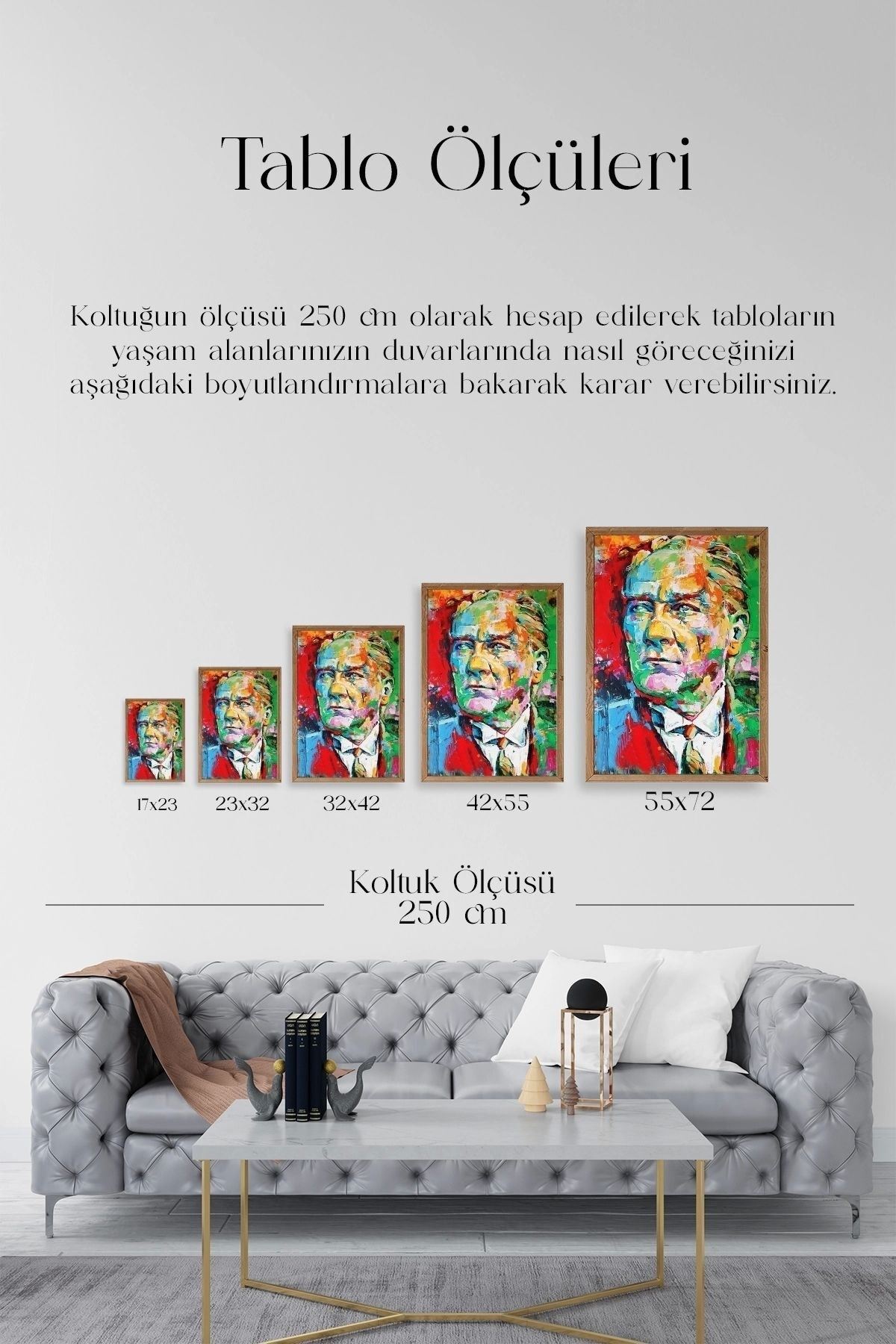 Atatürk Ahşap Çerçeveli Tablo 17 x 23