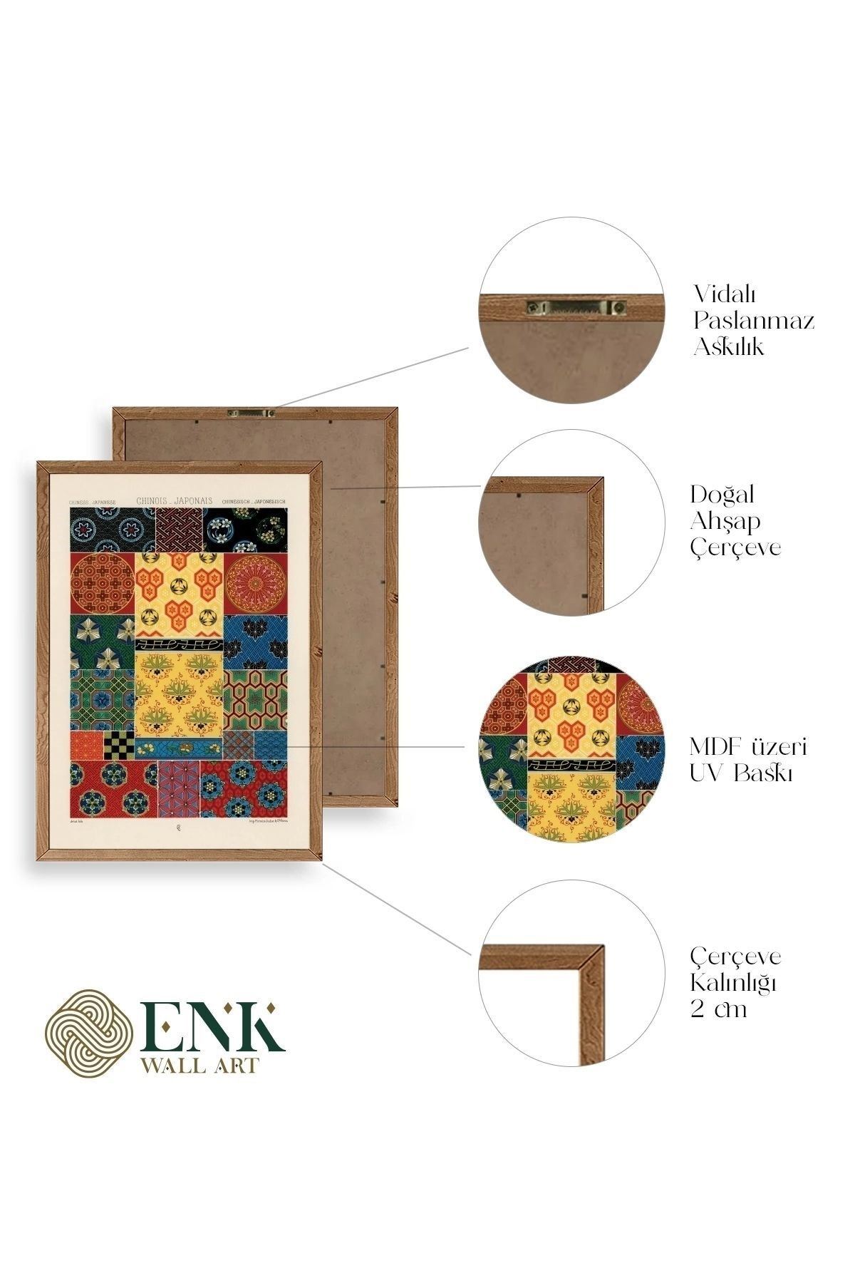 Motif Ahşap Çerçeveli Tablo 30 x 42