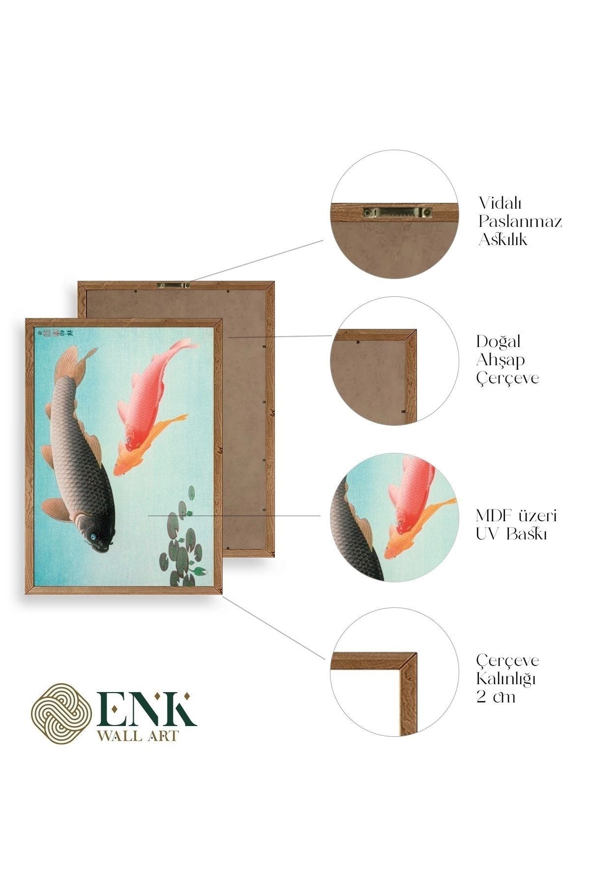 Ohara Koson Ahşap Çerçeveli Tablo 23 x 30