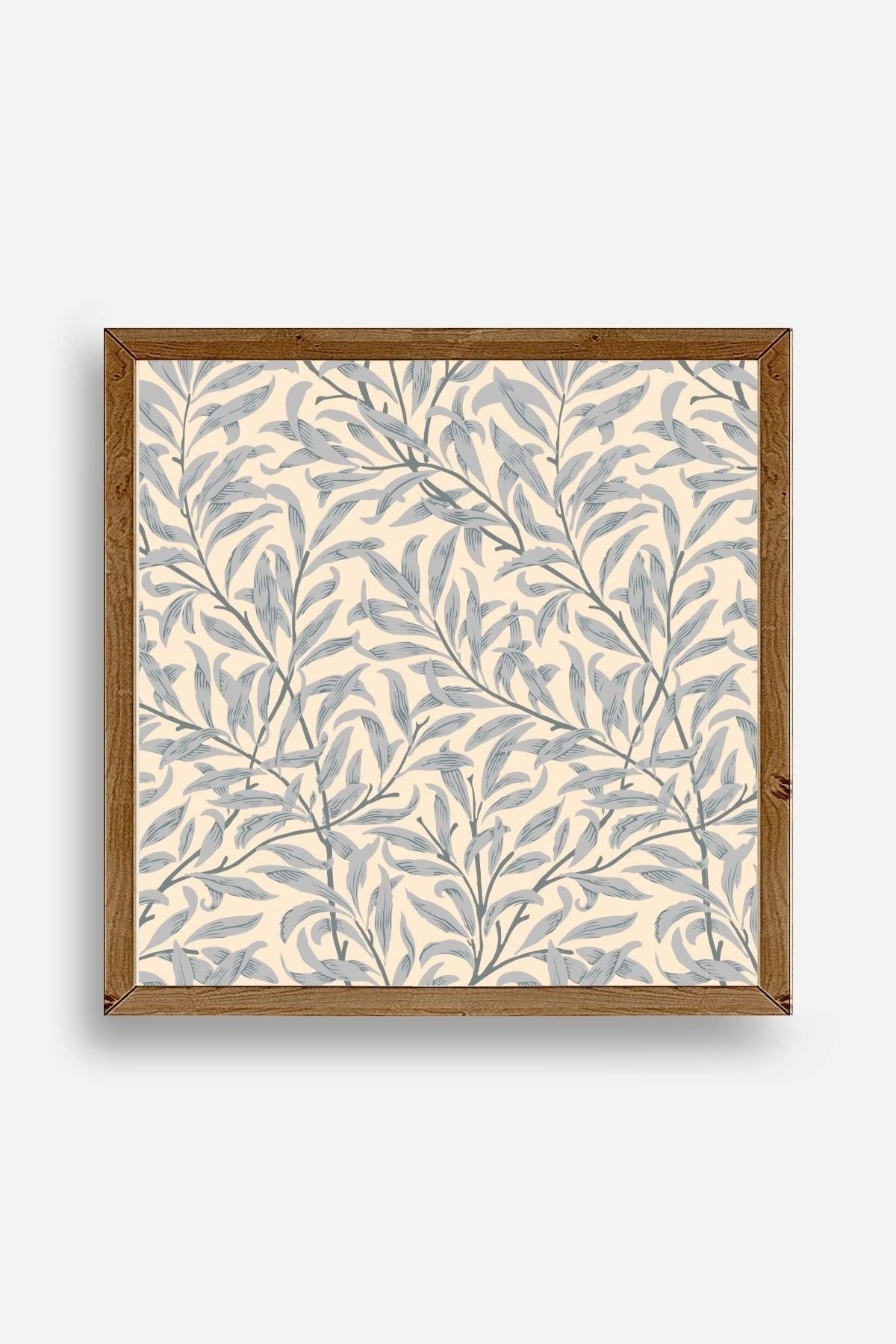 Yaprak Ahşap Çerçeveli Tablo 23 x 23