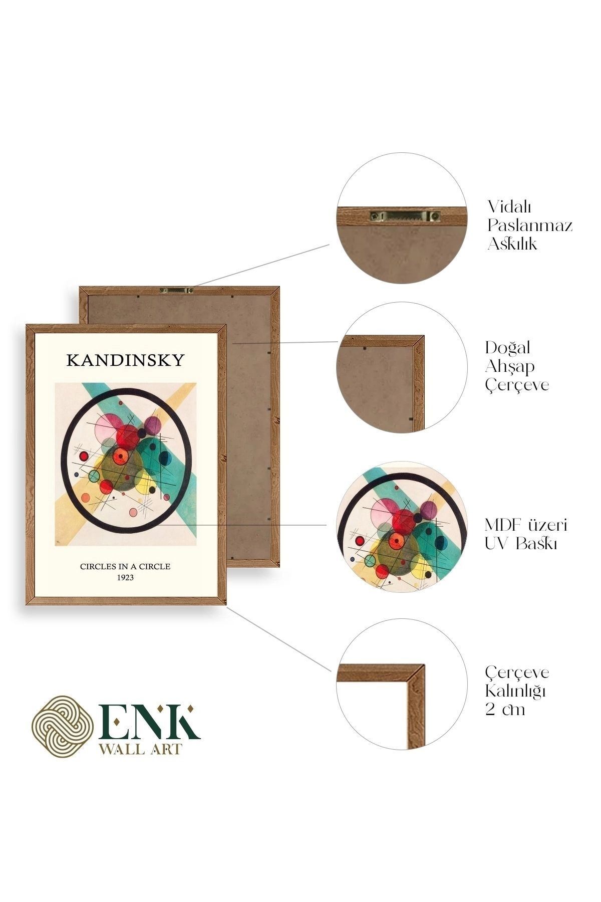 Kandinsky Ahşap Çerçeveli Tablo 23 x 30