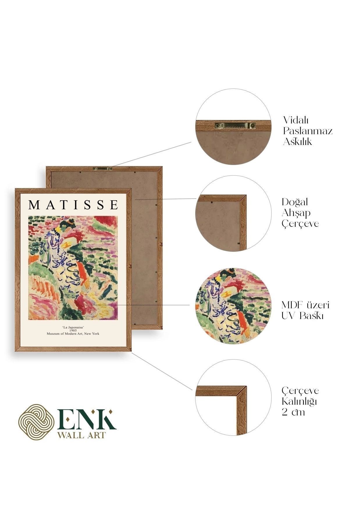 Henri Matisse Ahşap Çerçeveli Tablo 30 x 42