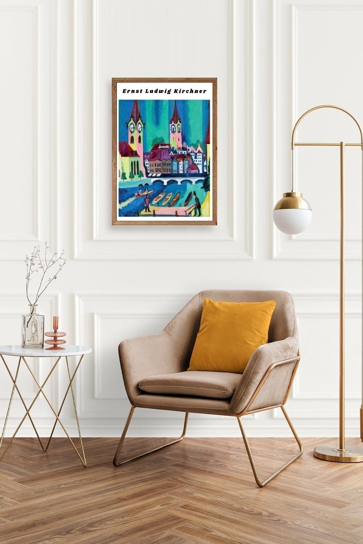 Ernst Ludwig Kirchner Ahşap Çerçeveli Tablo 30 x 42