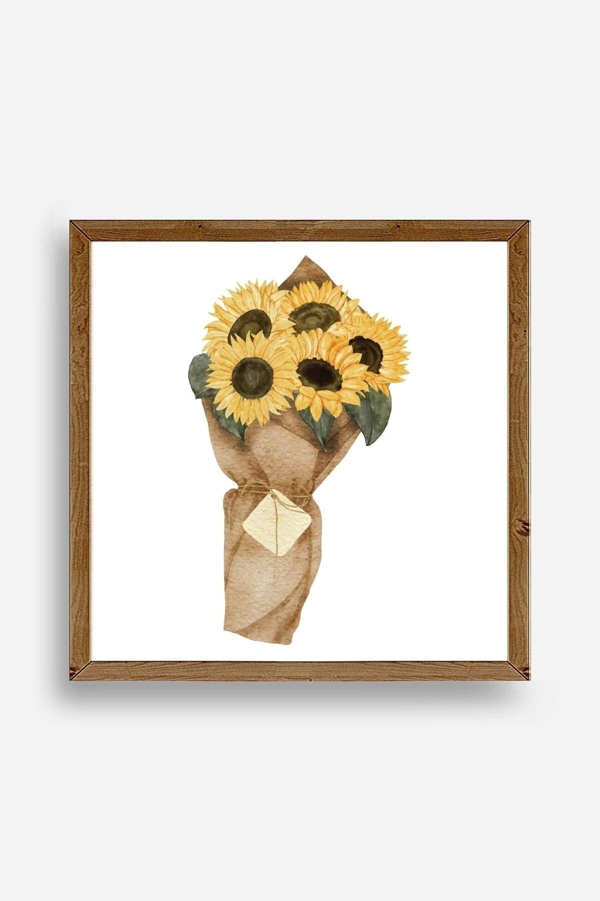 Çiçek Ahşap Çerçeveli Tablo 42 x 42