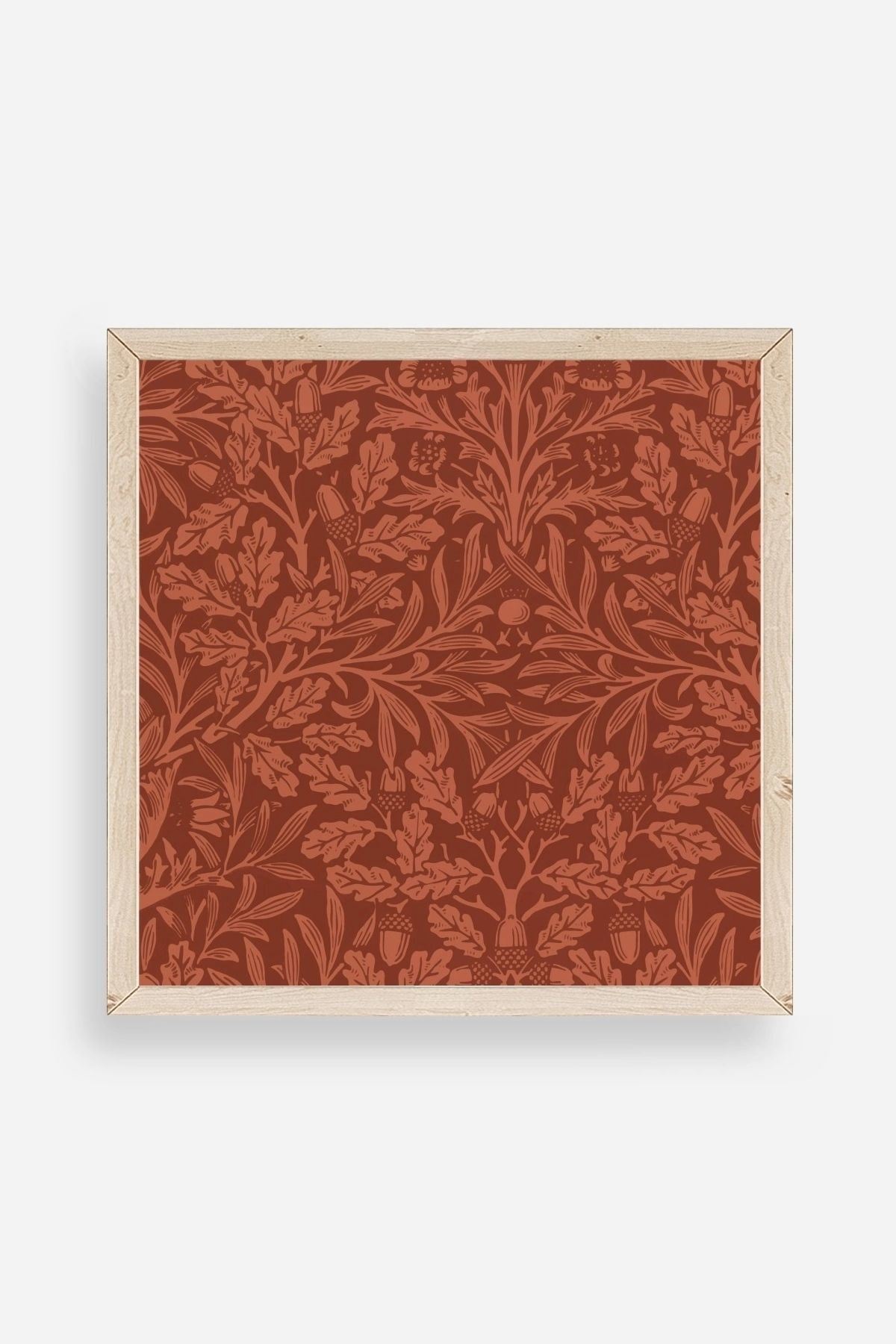 Yaprak Ahşap Çerçeveli Tablo 50 x 50