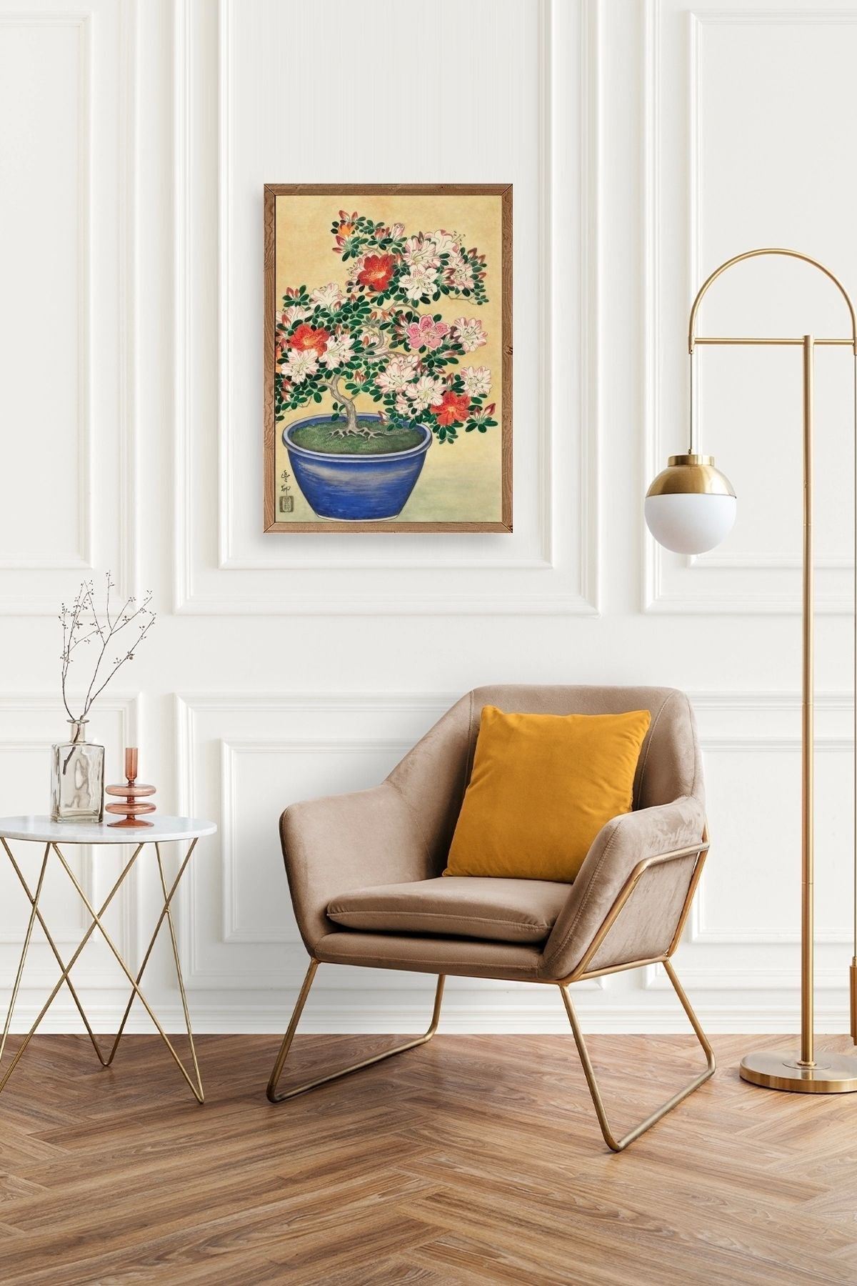 Ohara Koson Ahşap Çerçeveli Tablo 17 x 23