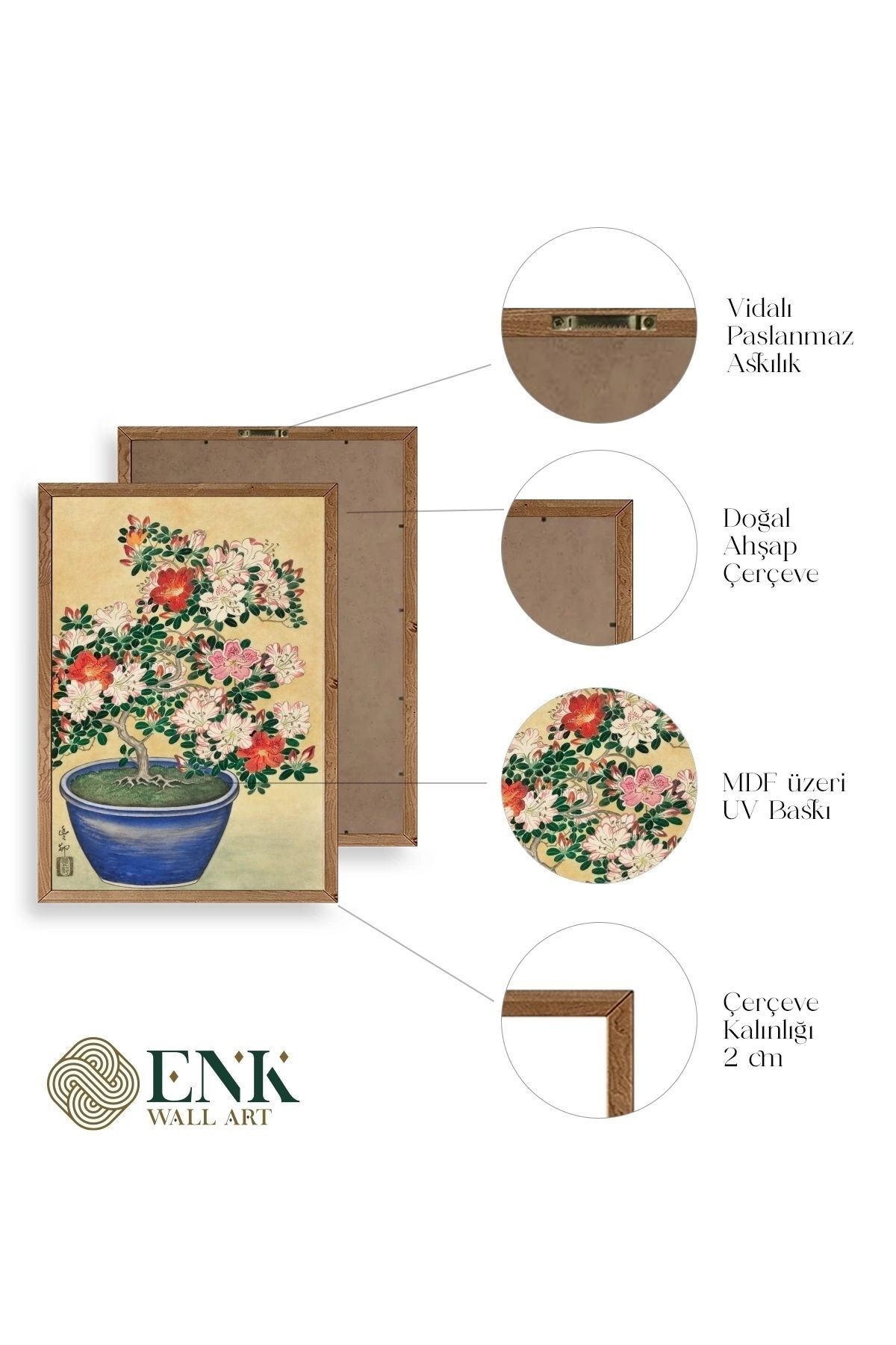 Ohara Koson Ahşap Çerçeveli Tablo 17 x 23