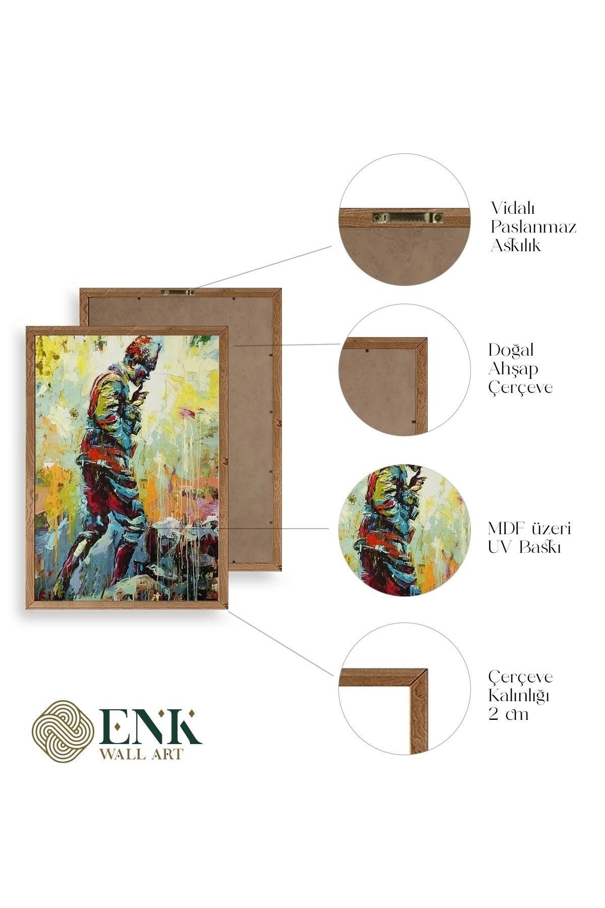 Atatürk Ahşap Çerçeveli Tablo 17 x 23