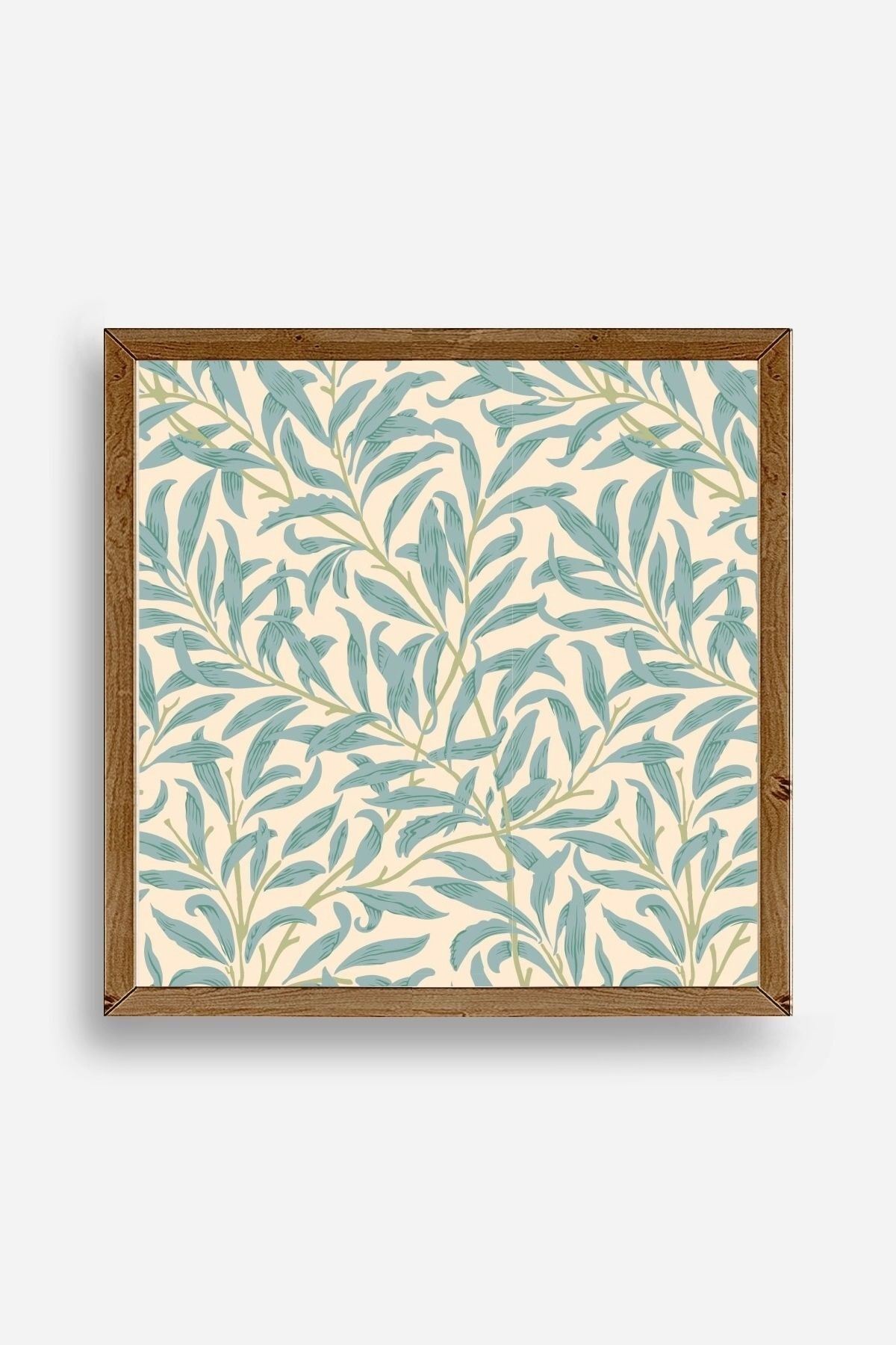 Yaprak Ahşap Çerçeveli Tablo 50 x 50