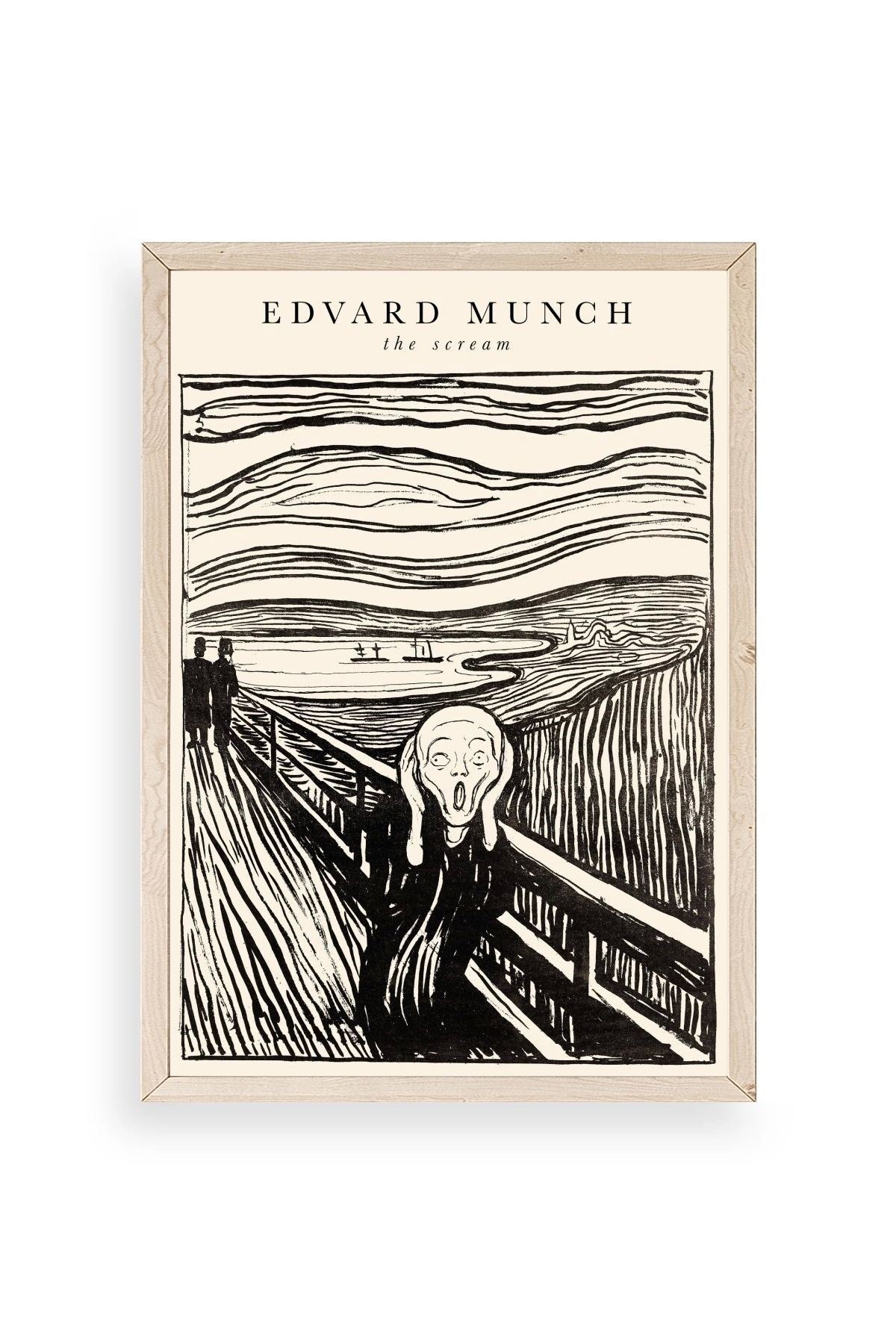 Çığlık Ahşap Çerçeveli Tablo 17 x 23