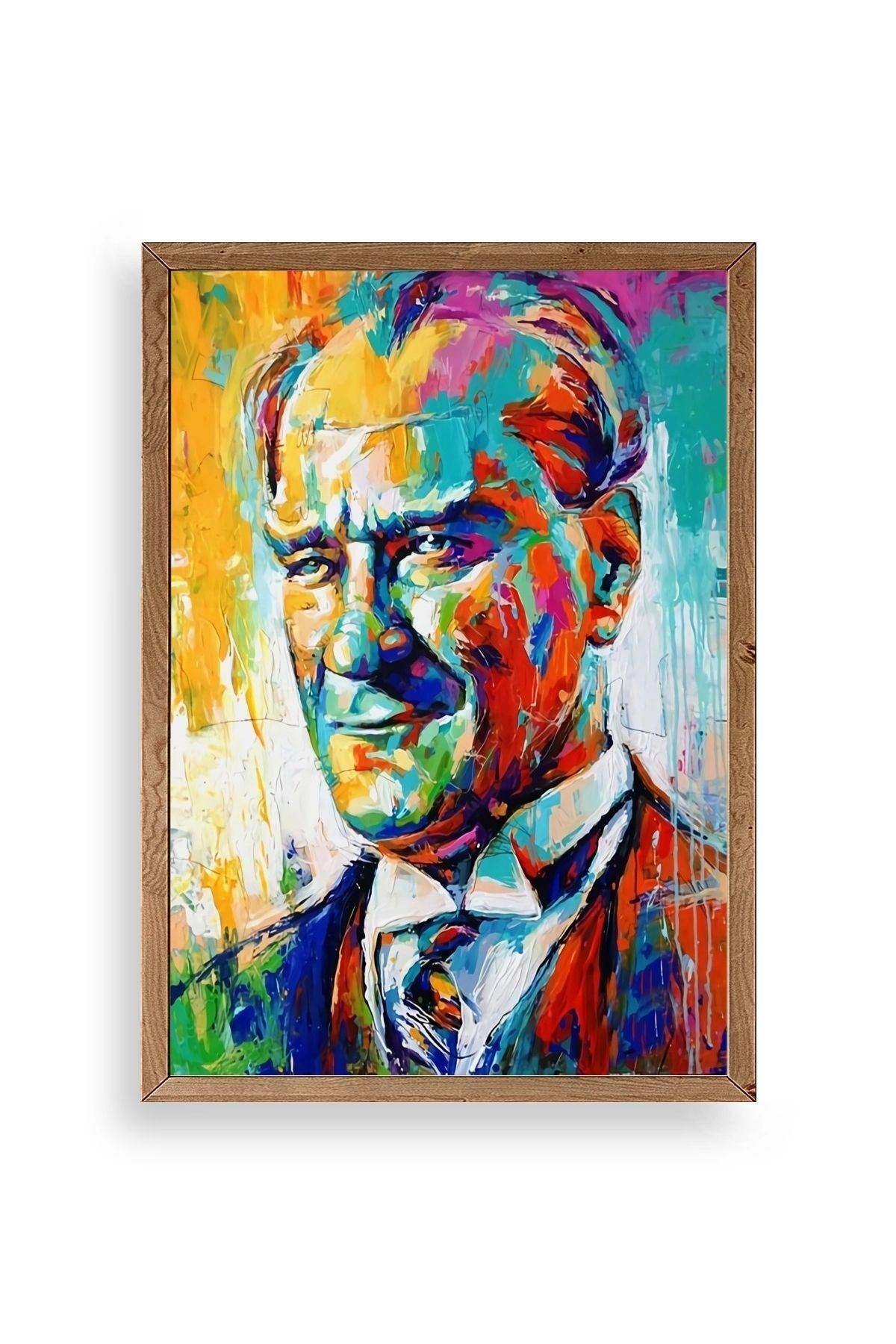 Atatürk Ahşap Çerçeveli Tablo 30 x 42