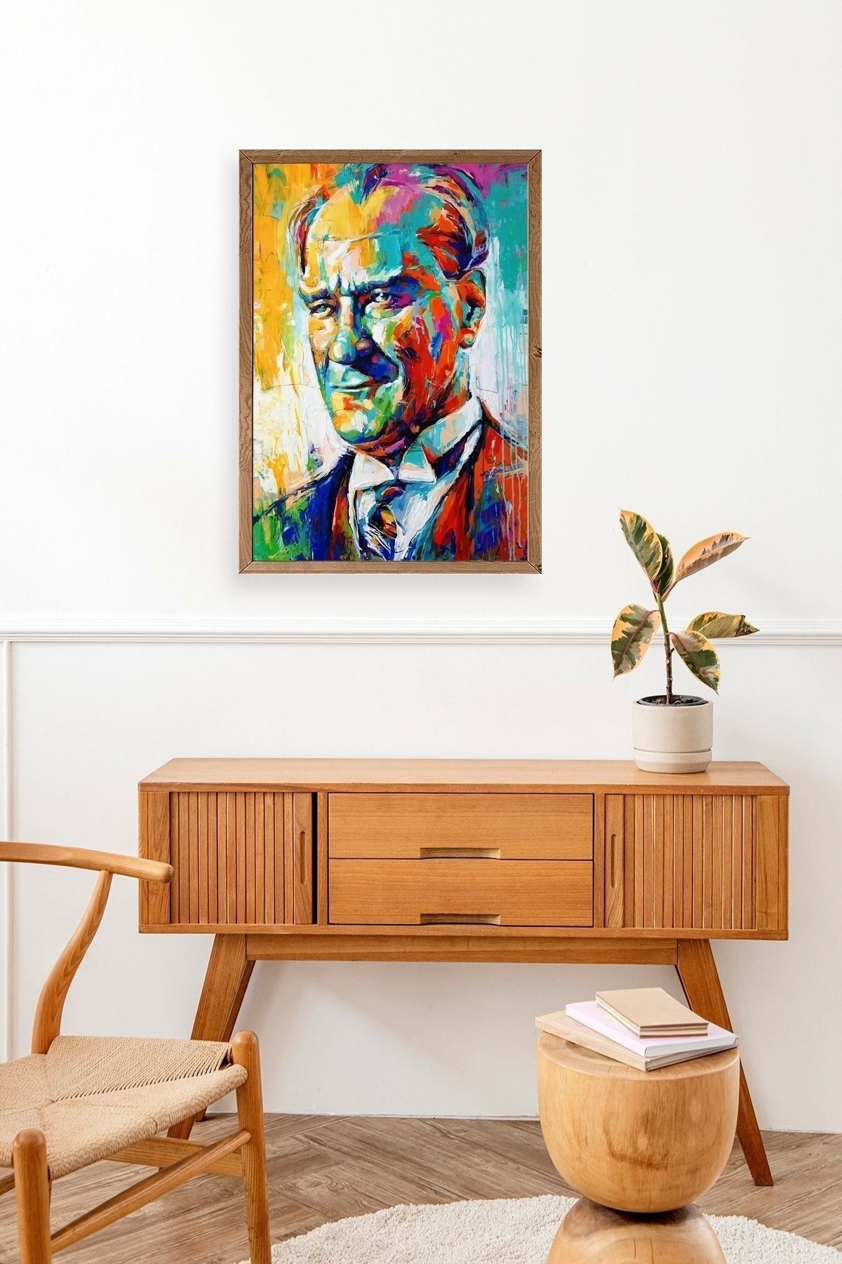 Atatürk Ahşap Çerçeveli Tablo 30 x 42