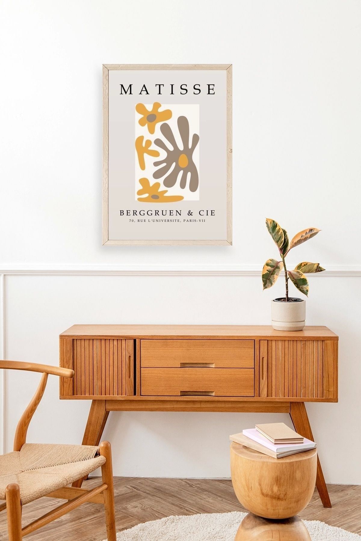 Çiçek Ahşap Çerçeveli Tablo 30 x 42