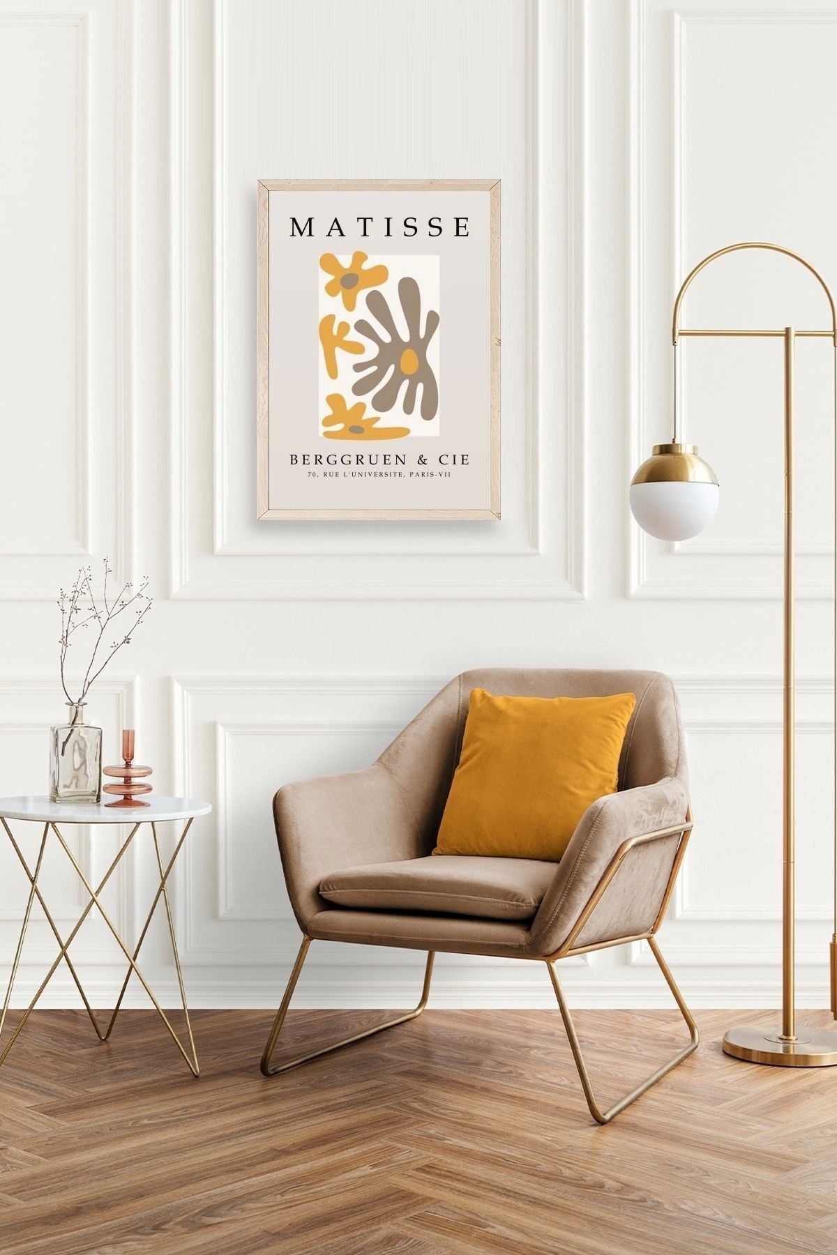 Çiçek Ahşap Çerçeveli Tablo 50 x 70