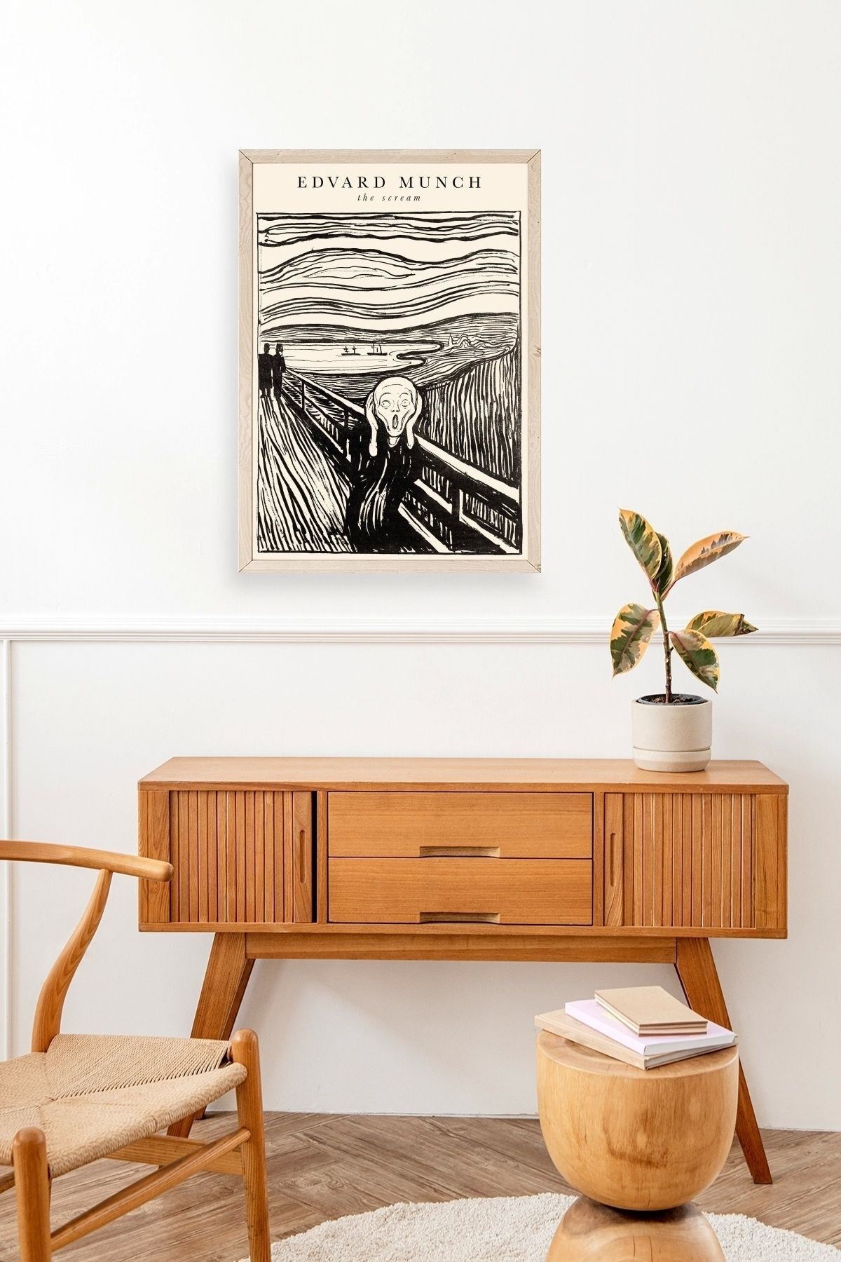 Çığlık Ahşap Çerçeveli Tablo 30 x 42