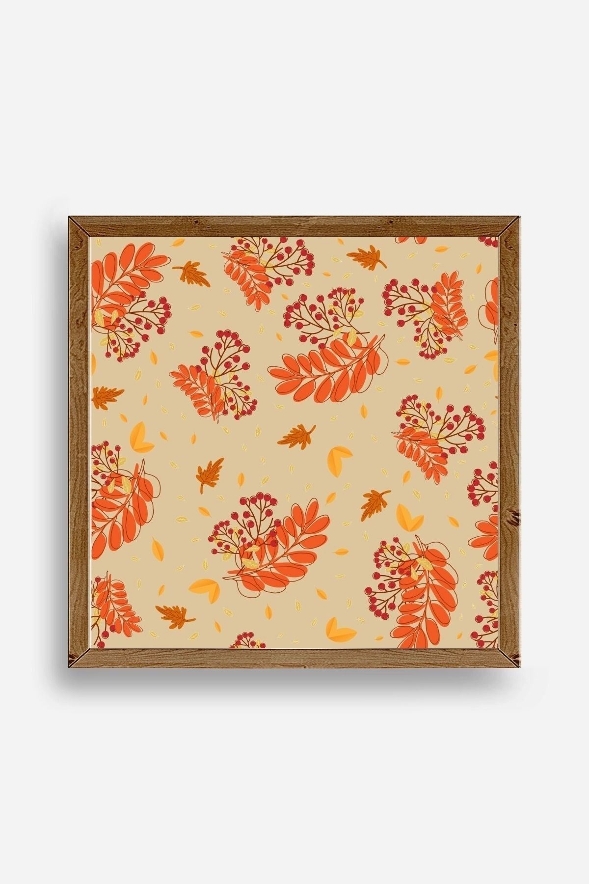 Çiçek Ahşap Çerçeveli Tablo 50 x 50