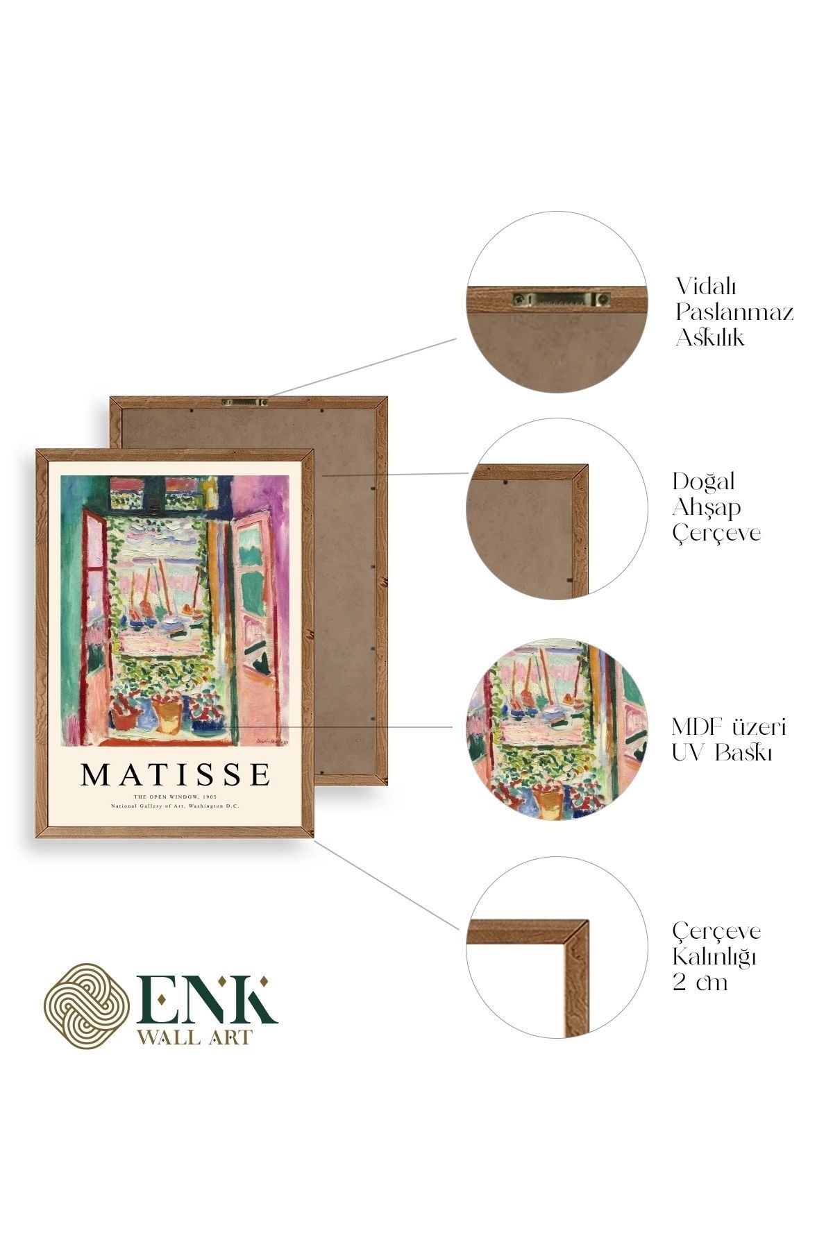 Matisse Üçlü Ahşap Çerçeveli Tablo 30 x 40