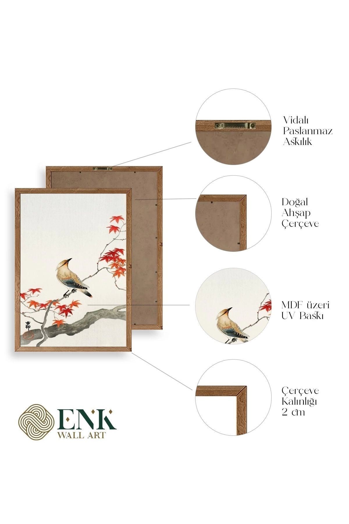 Floral Eclectic Ahşap Çerçeveli Tablo 17 x 23