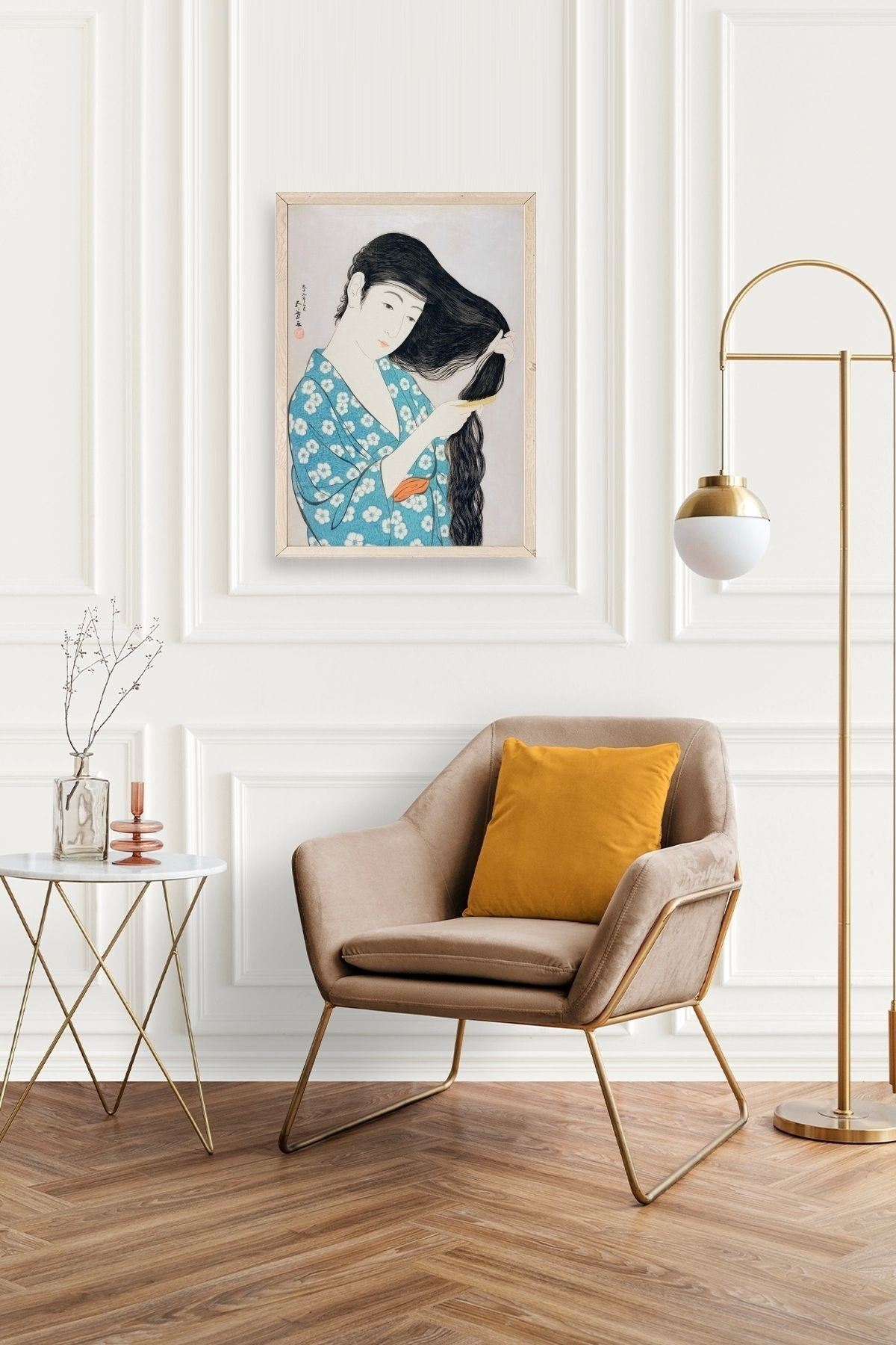 Hashiguchi Goyo Ahşap Çerçeveli Tablo 50 x 70