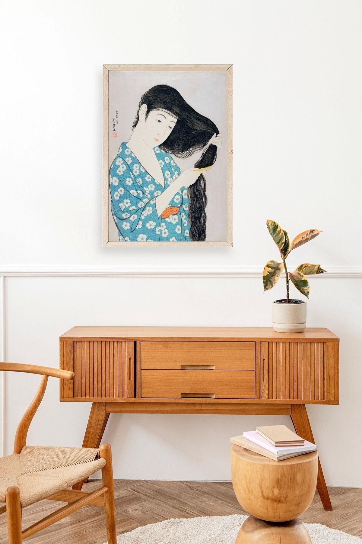 Hashiguchi Goyo Ahşap Çerçeveli Tablo 50 x 70