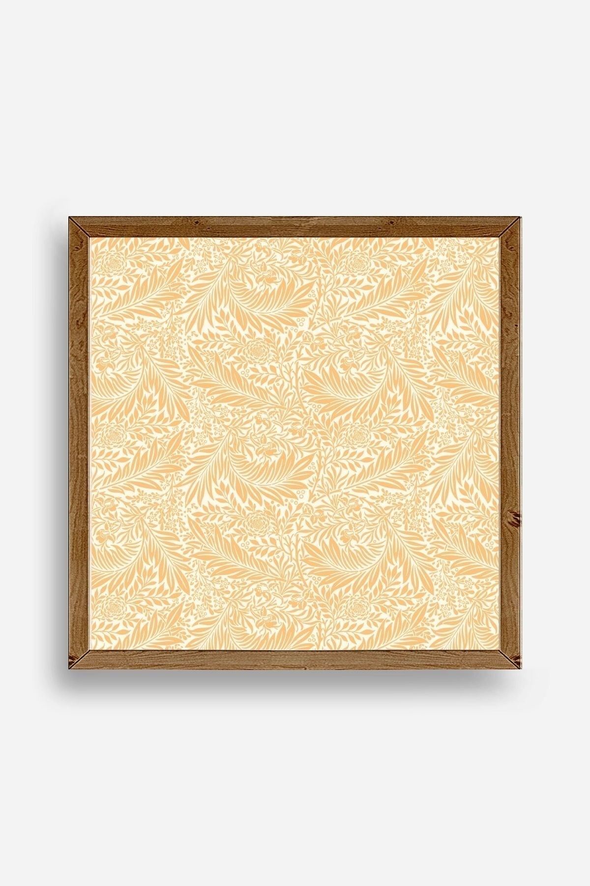 Yaprak Ahşap Çerçeveli Tablo 50 x 50