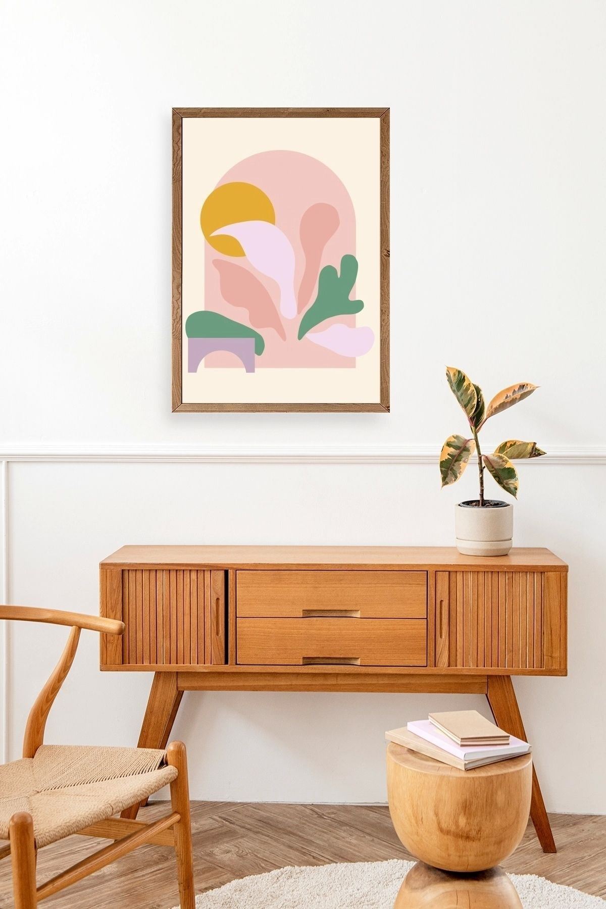 Modern Ahşap Çerçeveli Tablo 23 x 30