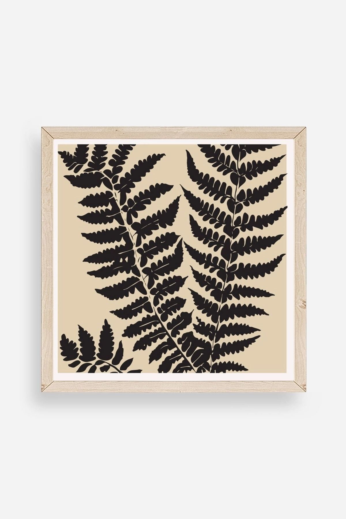 Yaprak Ahşap Çerçeveli Tablo 50 x 50