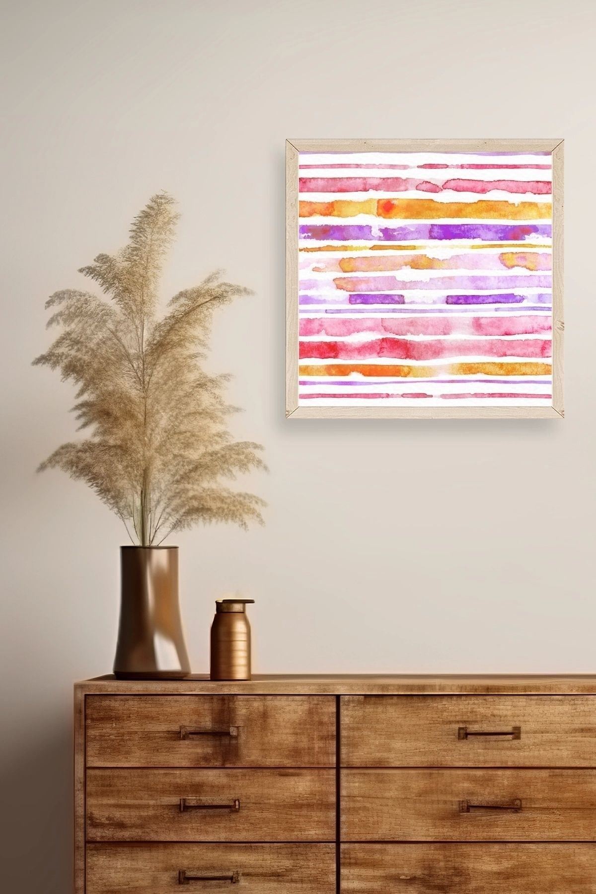 Modern Ahşap Çerçeveli Tablo 23 x 23