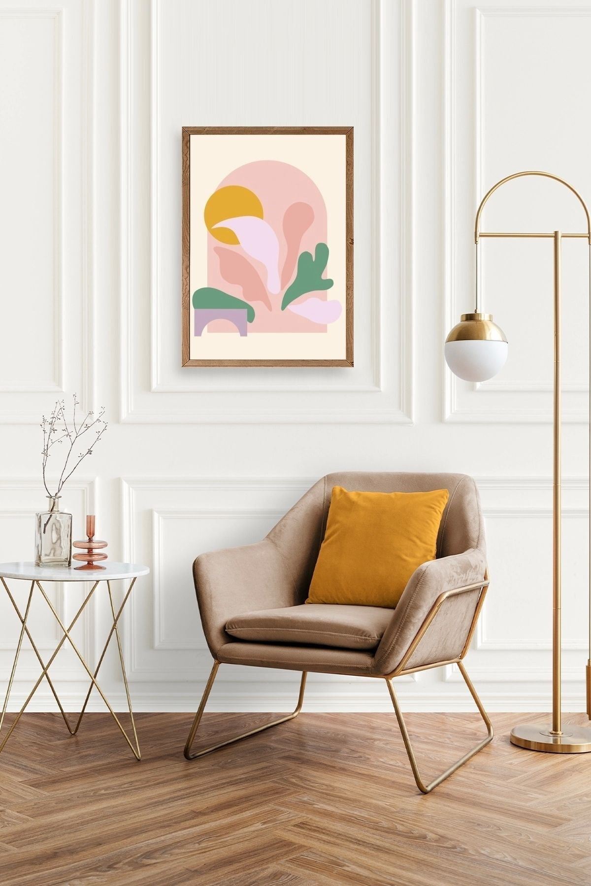 Modern Ahşap Çerçeveli Tablo 50 x 70