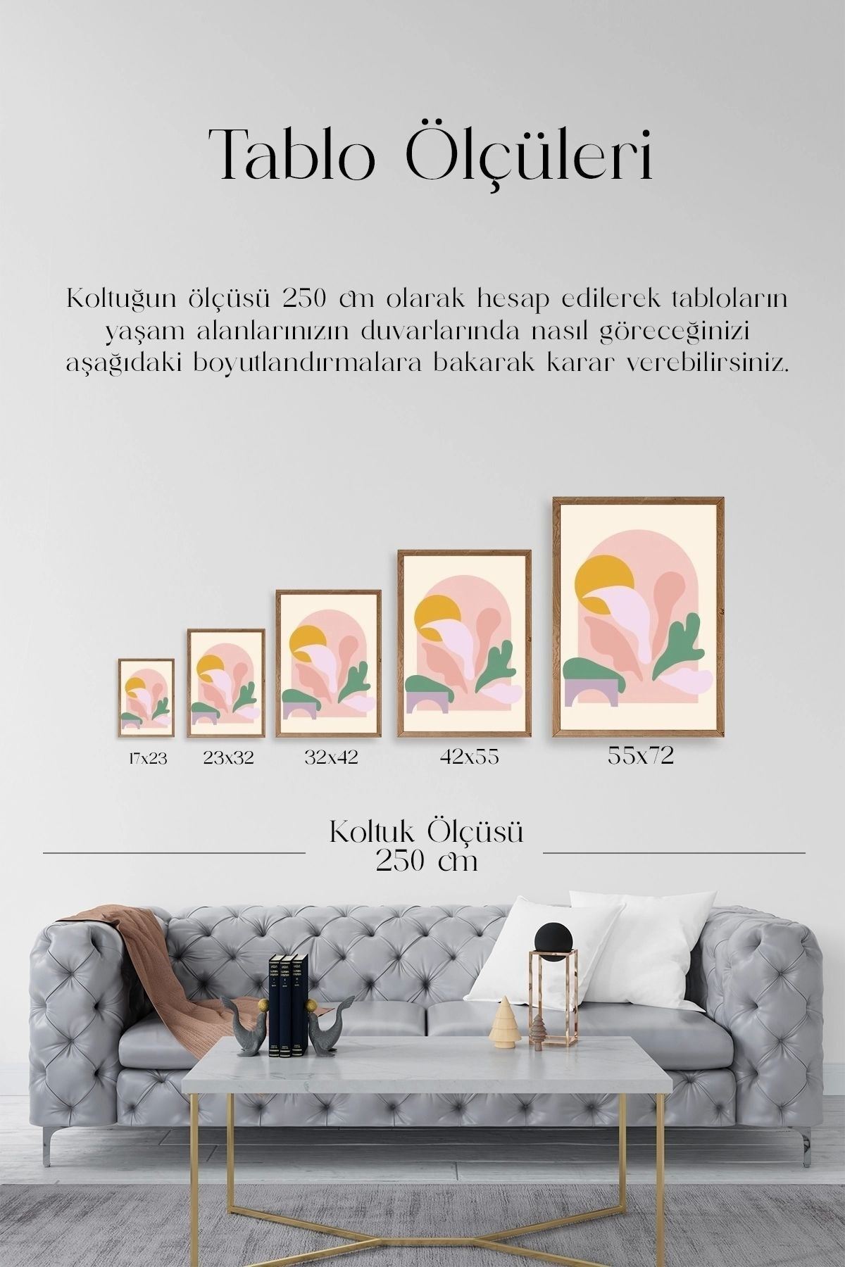 Modern Ahşap Çerçeveli Tablo 50 x 70