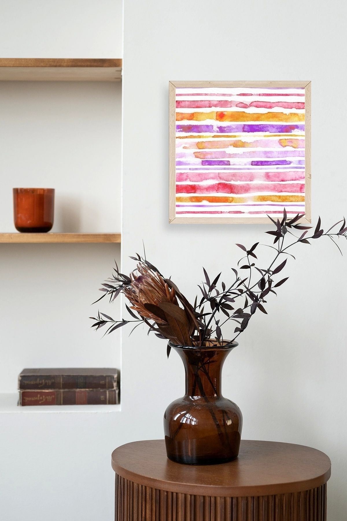 Modern Ahşap Çerçeveli Tablo 42 x 42