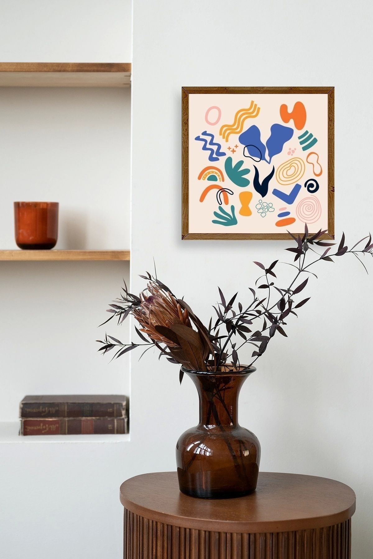 İllüstrasyon Ahşap Çerçeveli Tablo 50 x 50