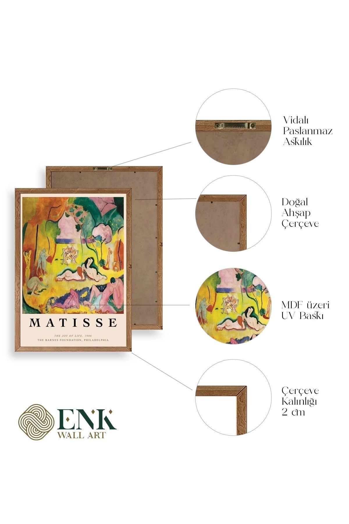 Matisse Ahşap Çerçeveli Tablo 17 x 23