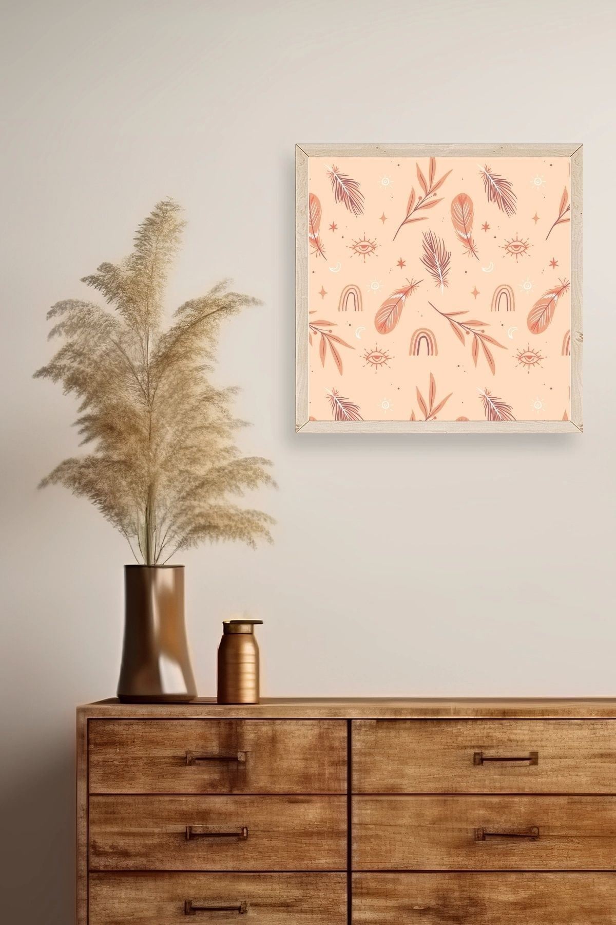 Tüy Ahşap Çerçeveli Tablo 50 x 50