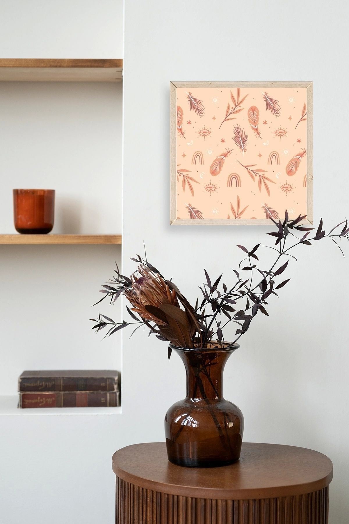 Tüy Ahşap Çerçeveli Tablo 42 x 42