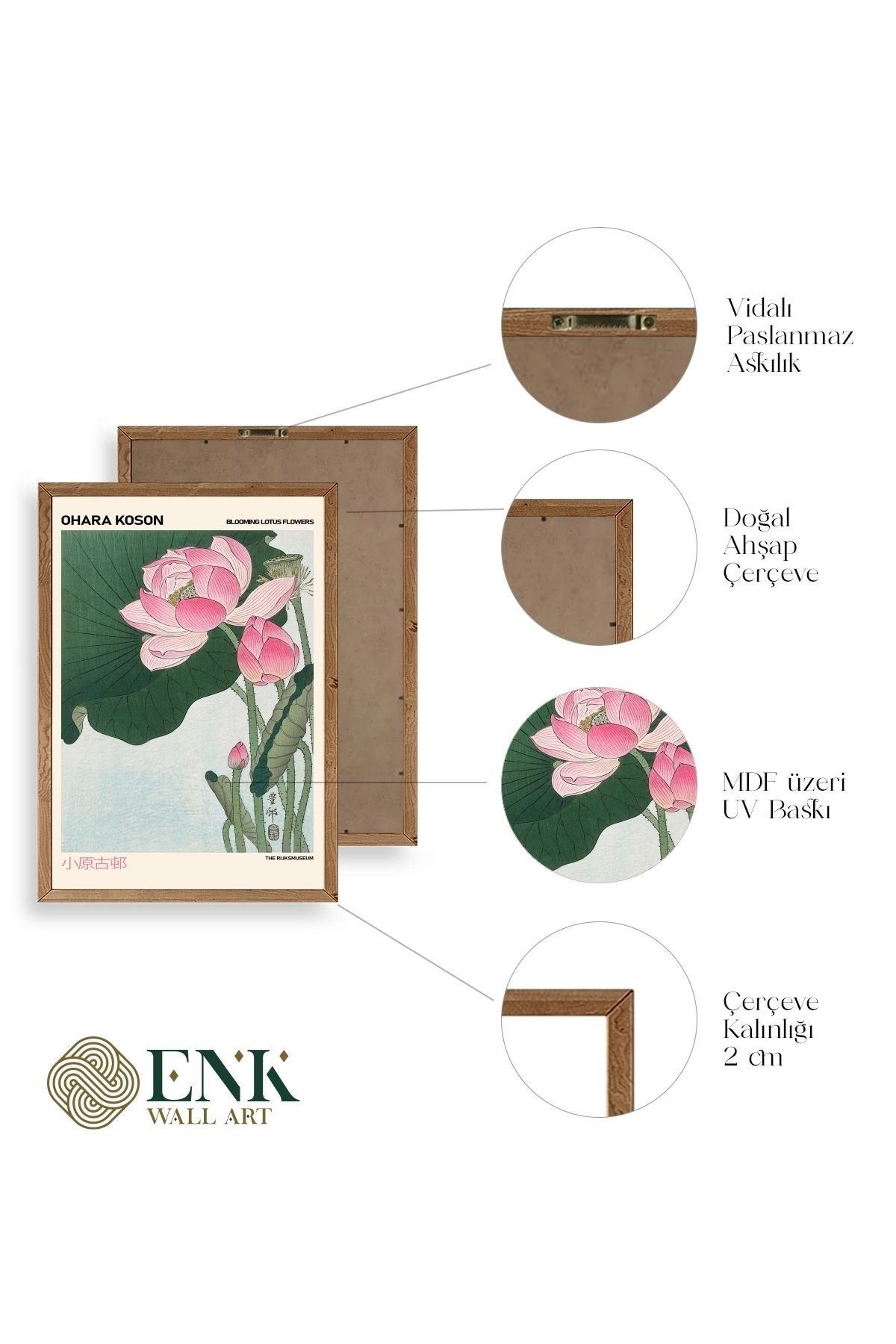 Ohara Koson Ahşap Çerçeveli Tablo 50 x 70