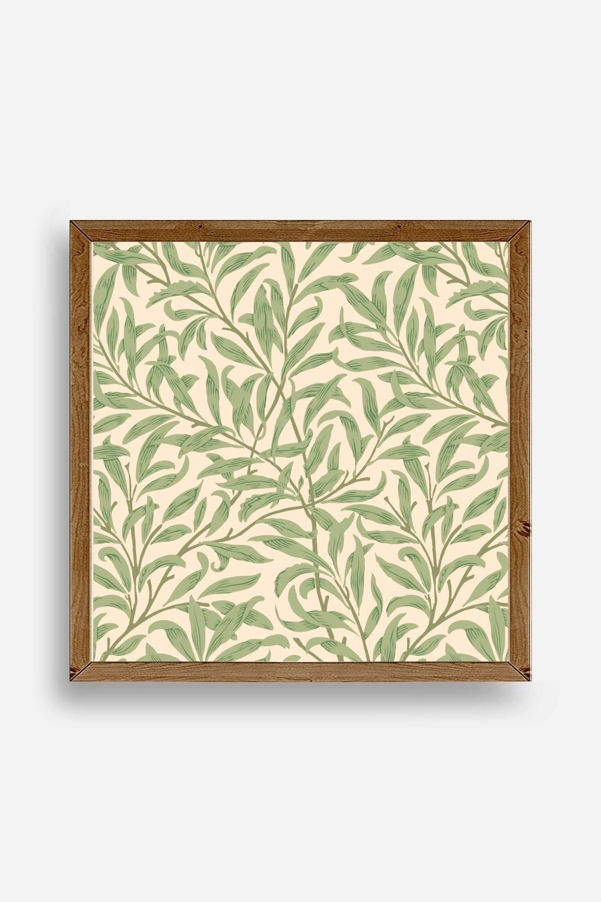 Yaprak Ahşap Çerçeveli Tablo 23 x 23