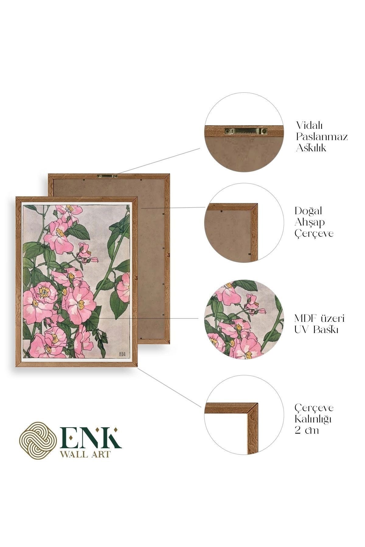 H. B. O. Ahşap Çerçeveli Tablo 17 x 23